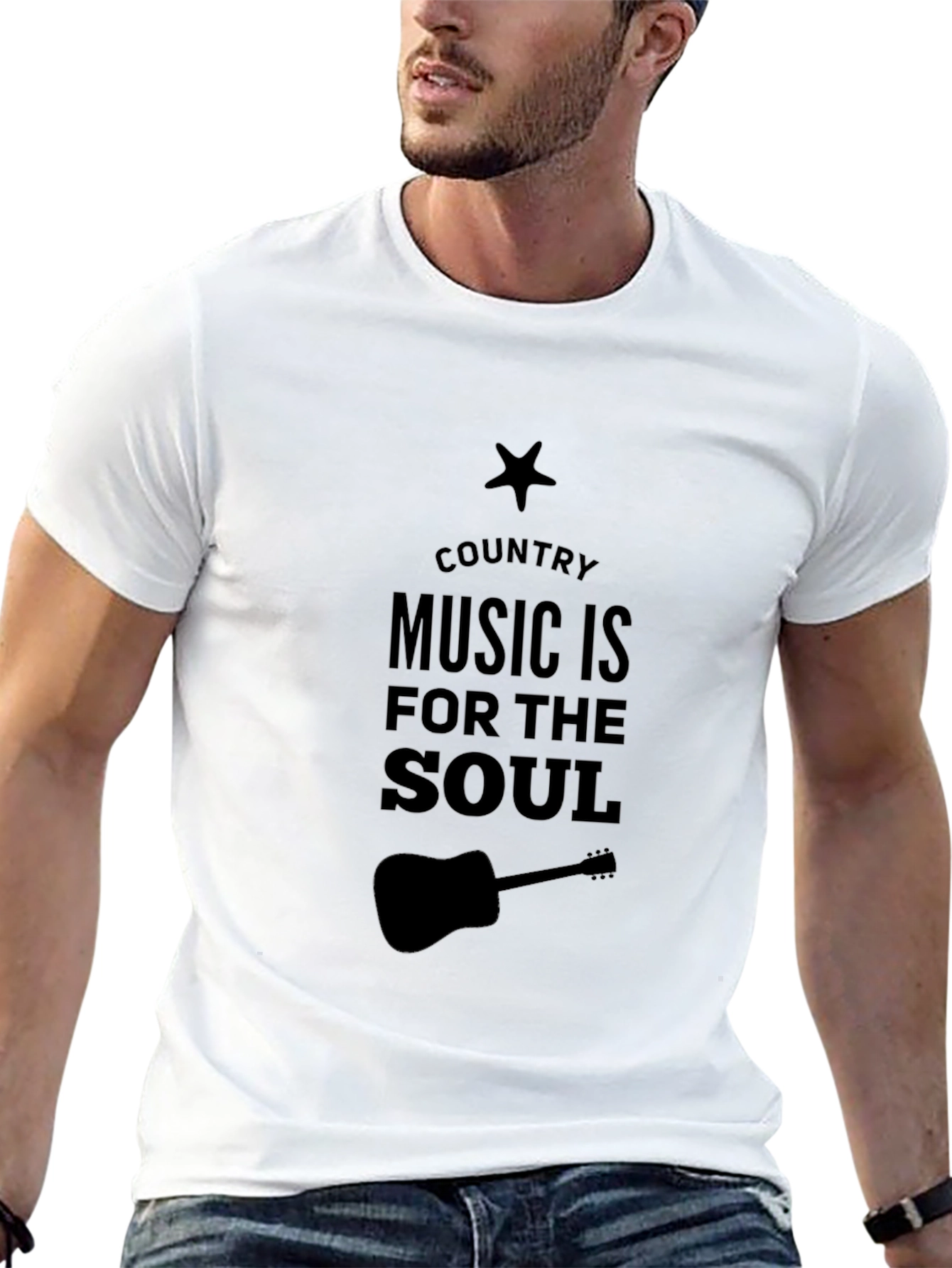 Country Music is for the Soul Black T-Shirt