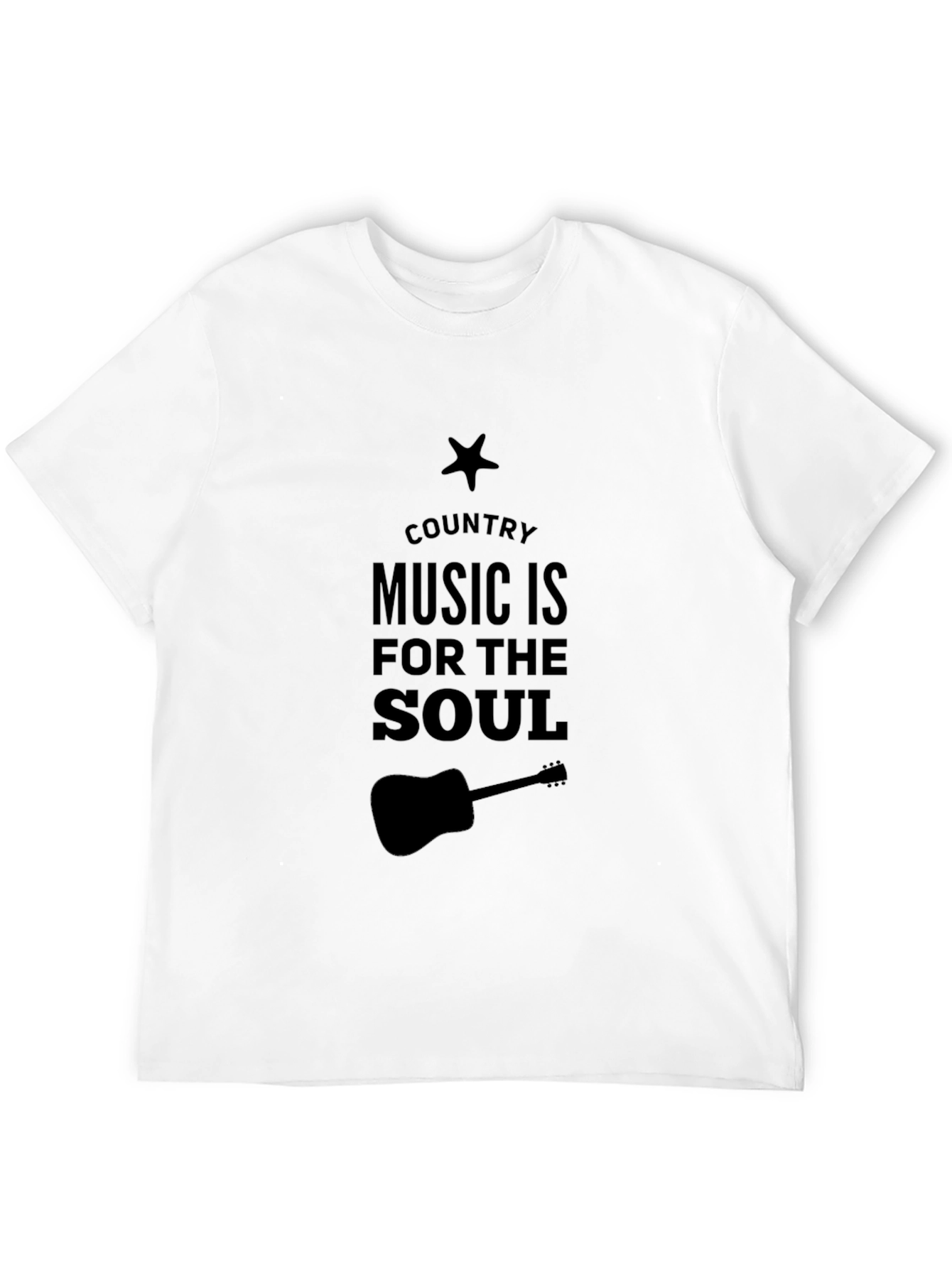 Country Music is for the Soul Black T-Shirt