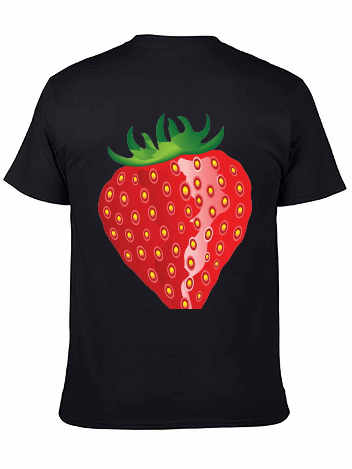 Strawberry Graphic Black T-Shirt