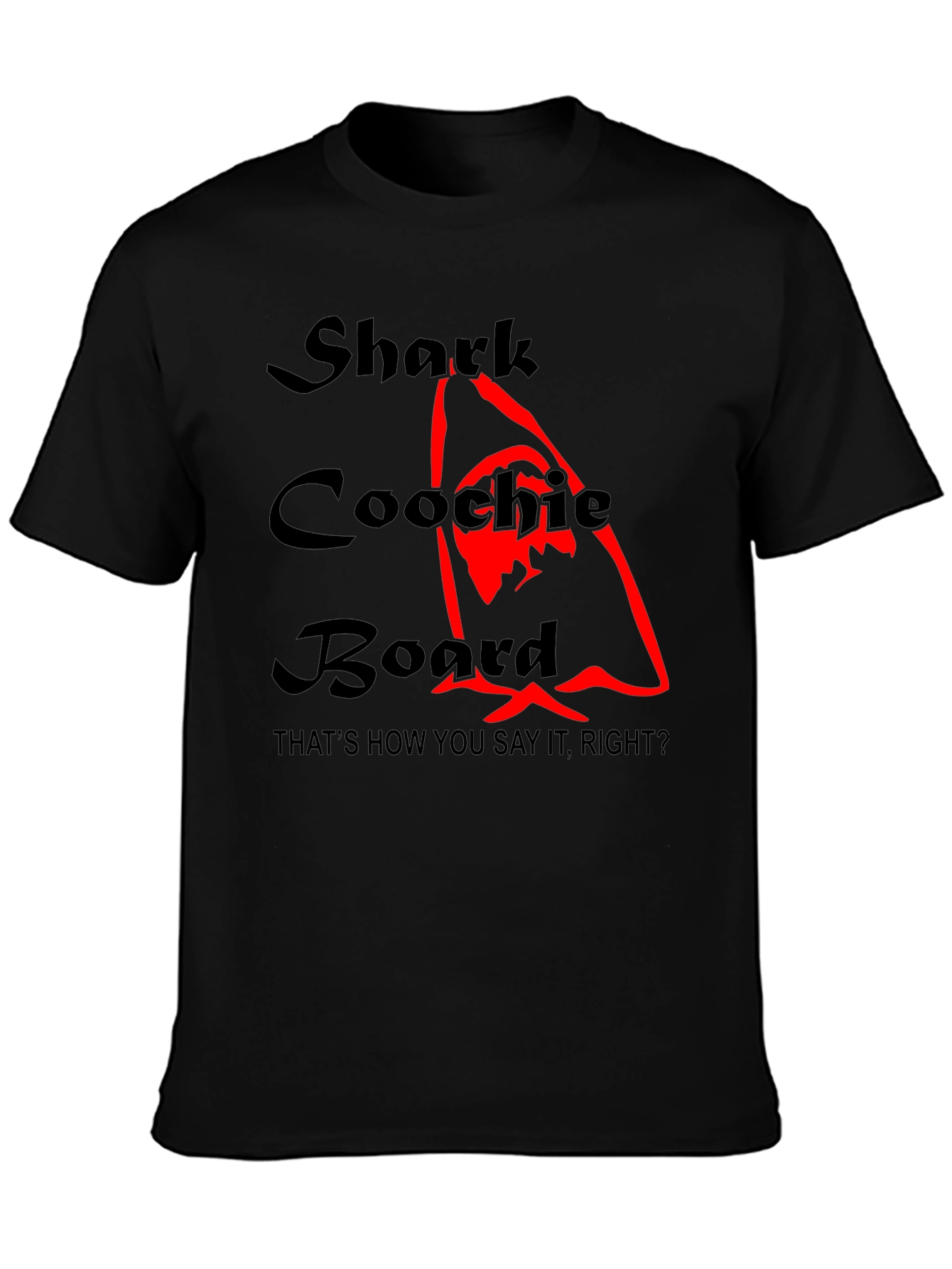 Shark Coochie Board Funny Graphic T-Shirt
