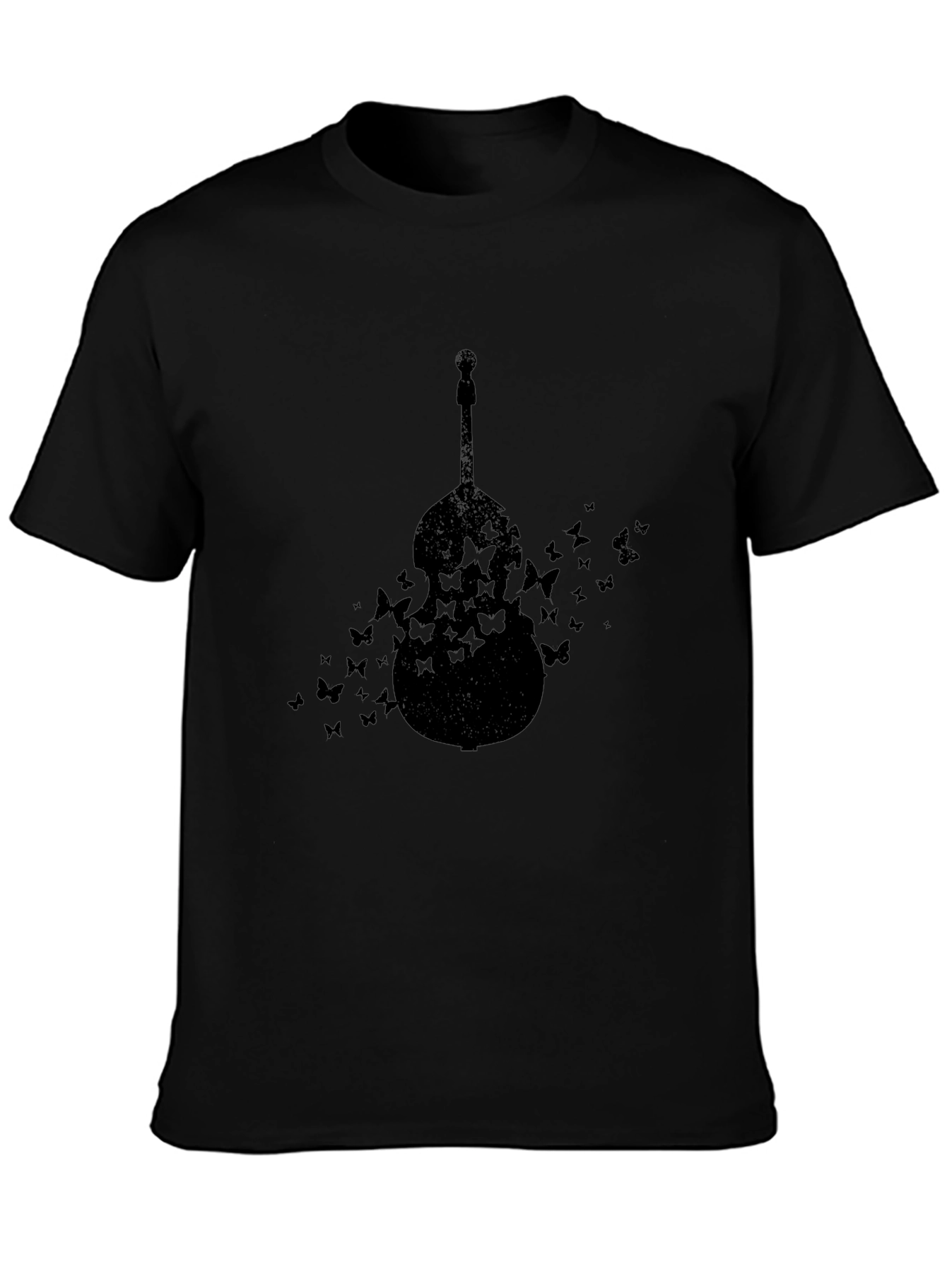 Butterfly Cello Black T-Shirt