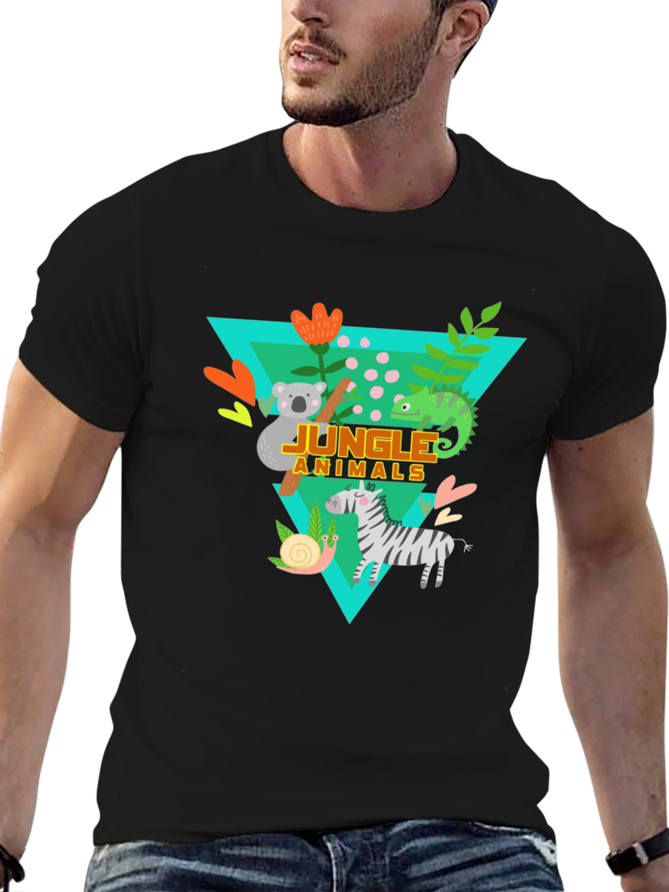 Jungle Animals Graphic Tee - Kids Fun T-Shirt