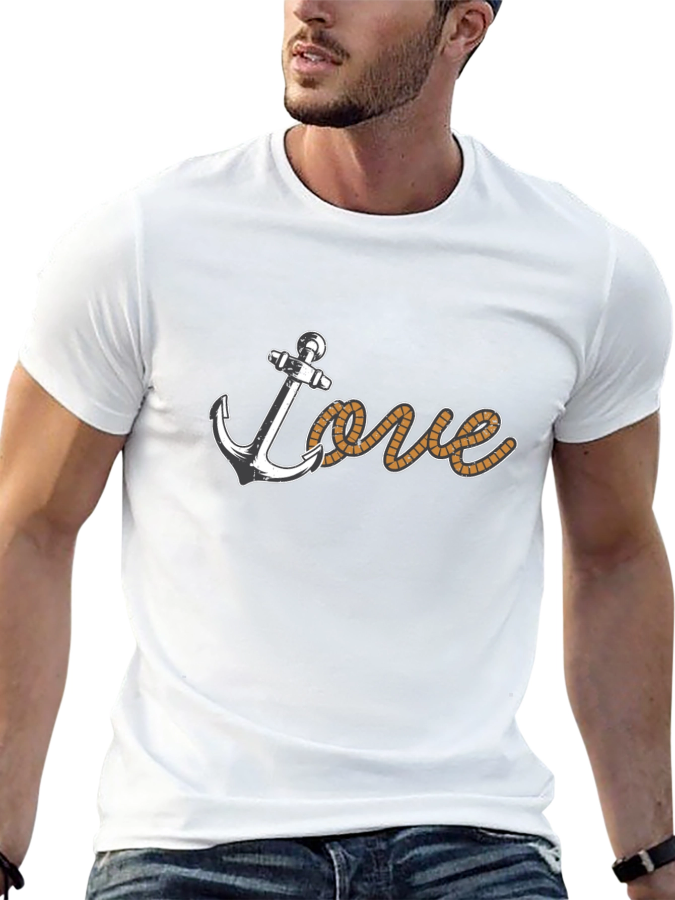 Nautical Love Anchor Graphic T-Shirt