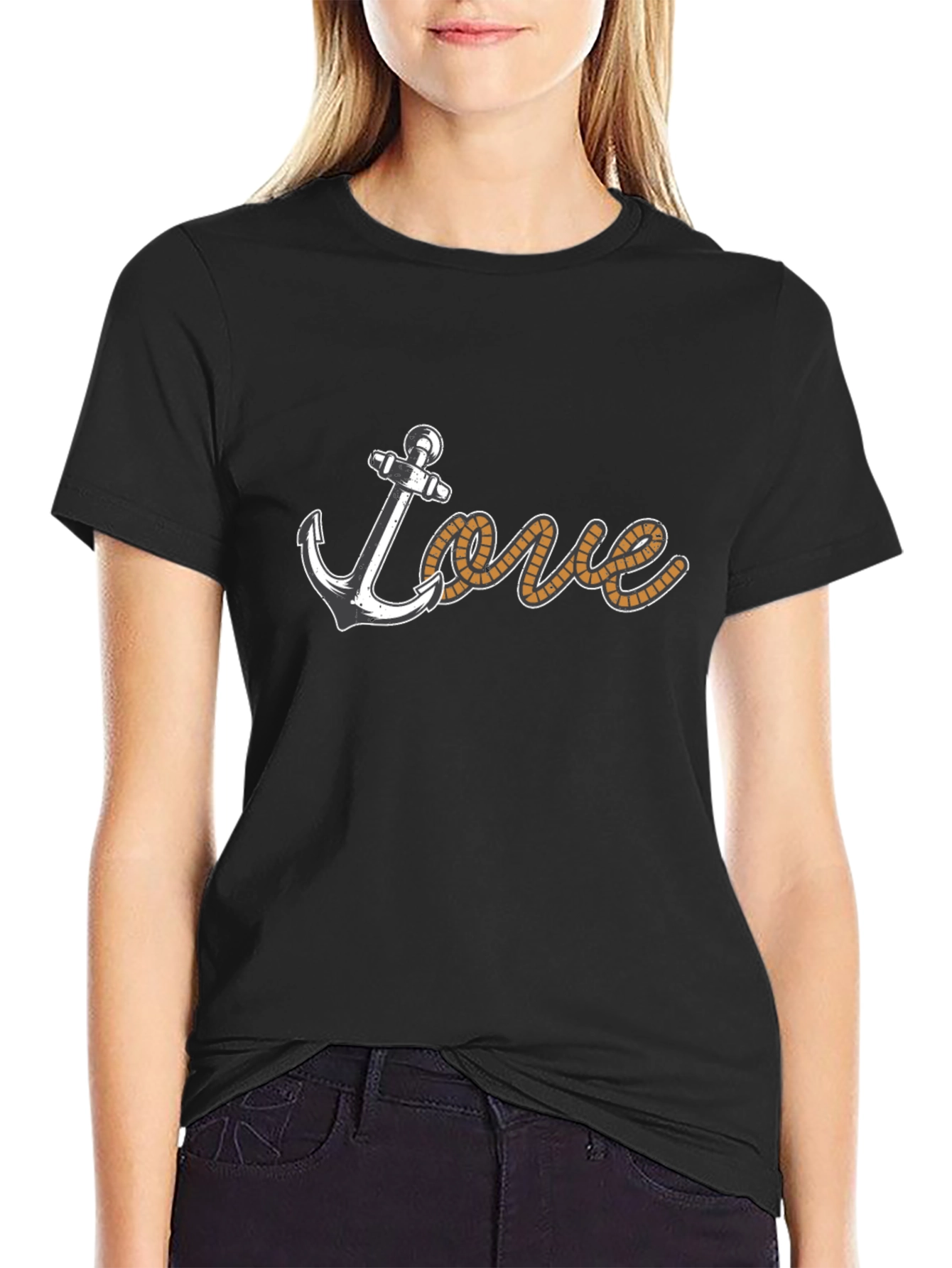 Nautical Love Anchor Graphic T-Shirt