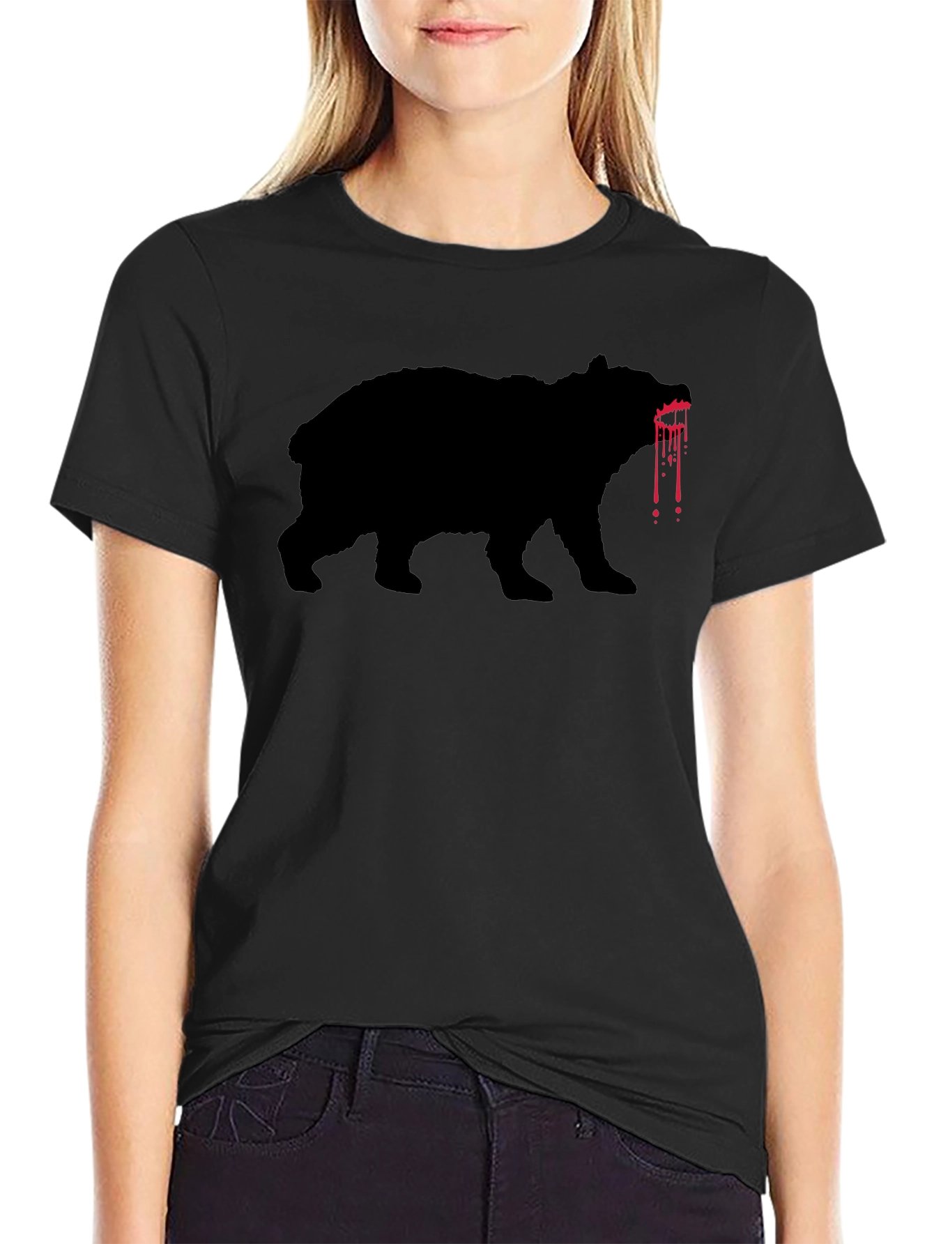 Bloody Bear Graphic Tee - Mens Black T-Shirt