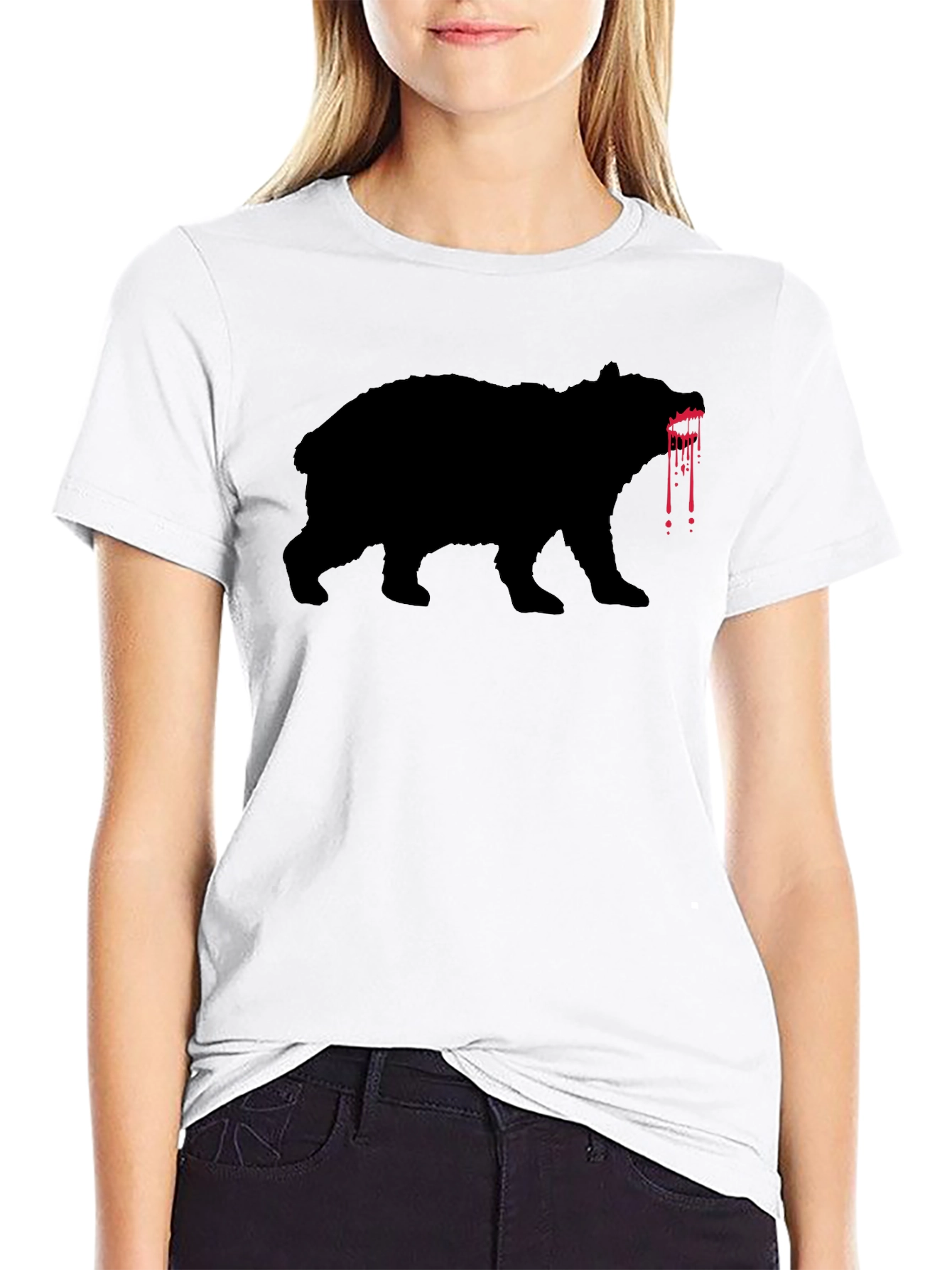 Bloody Bear Graphic Tee - Mens Black T-Shirt