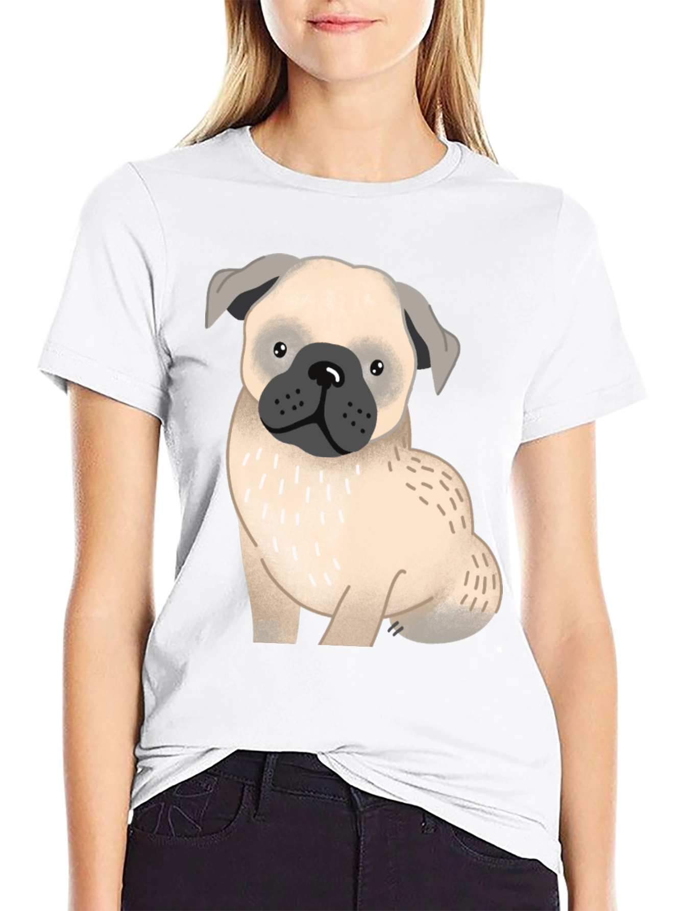 Pug Dog Graphic T-Shirt - Unisex Cotton Tee