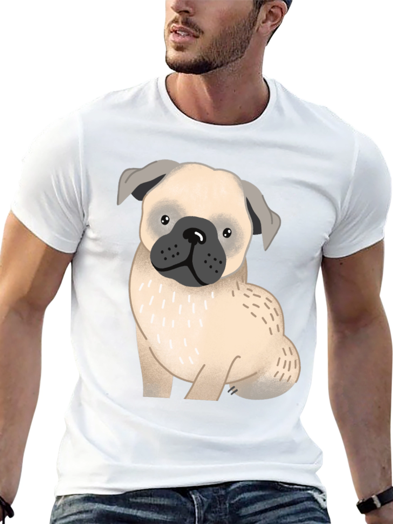 Pug Dog Graphic T-Shirt - Unisex Cotton Tee