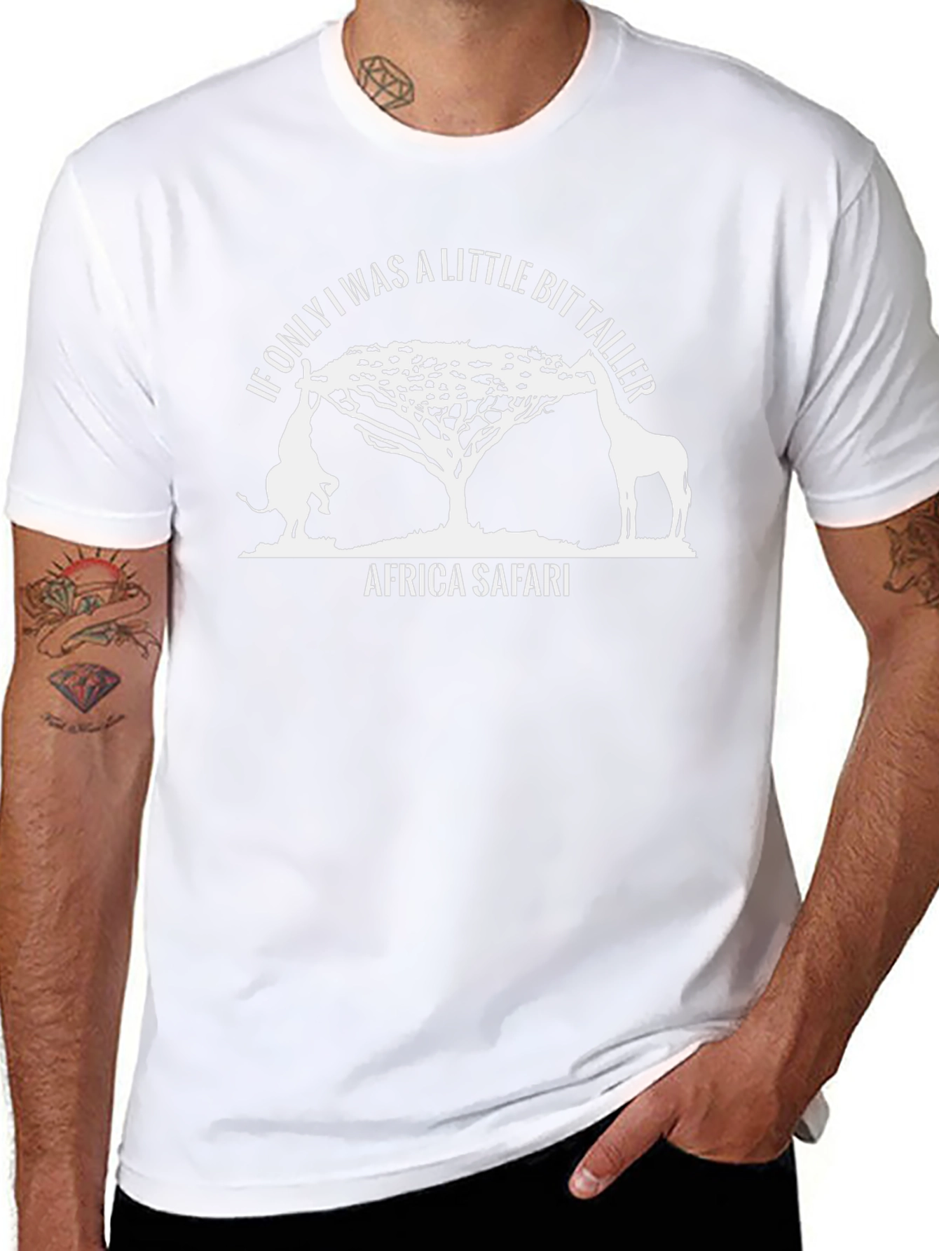 Africa Safari Giraffe Graphic T-Shirt