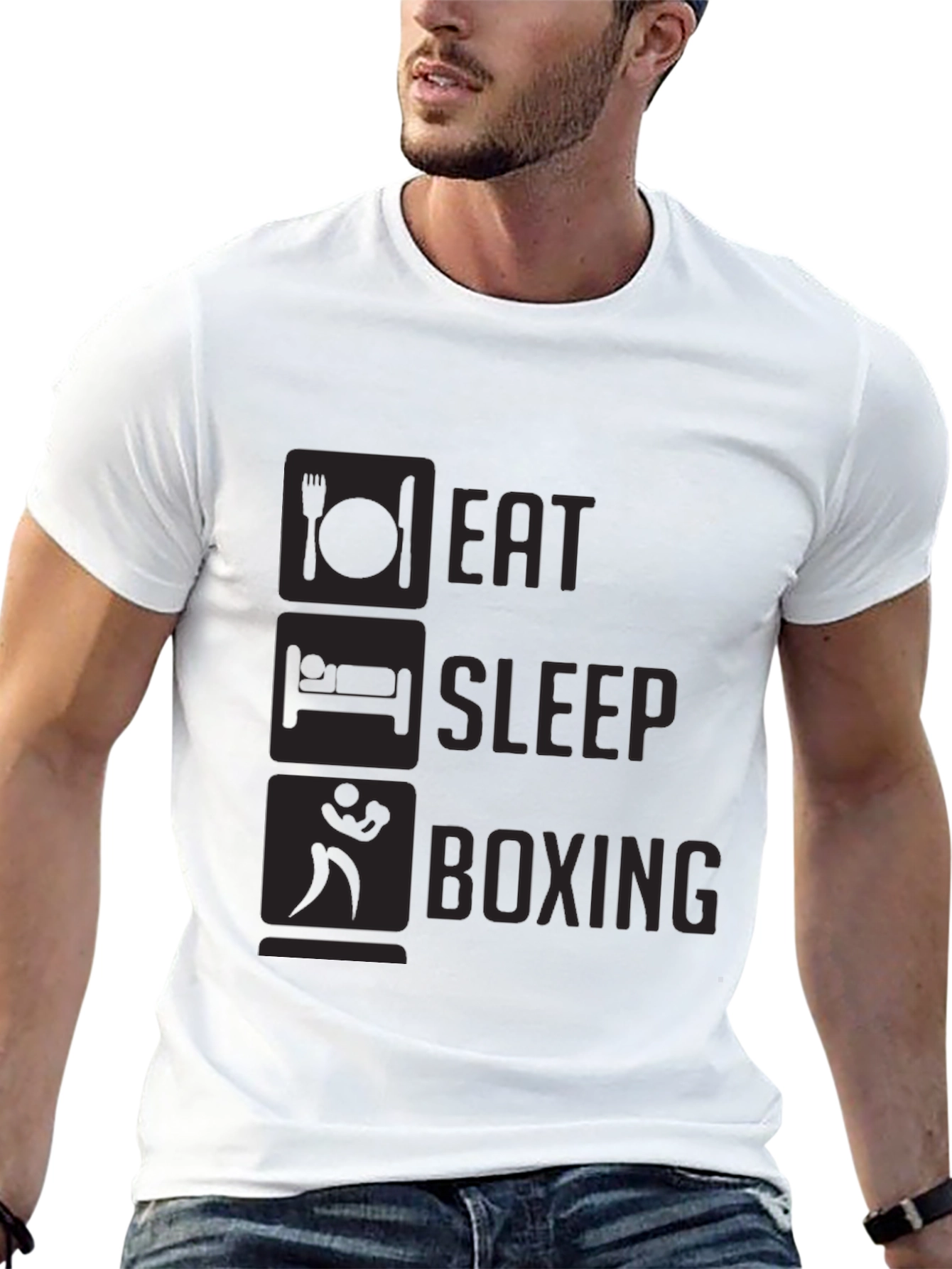 Eat Sleep Boxing T-Shirt - Black