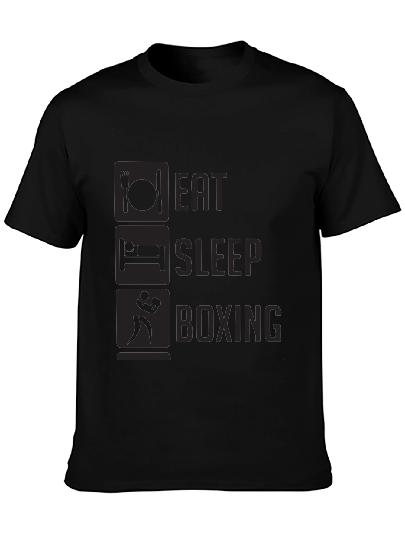 Eat Sleep Boxing T-Shirt - Black