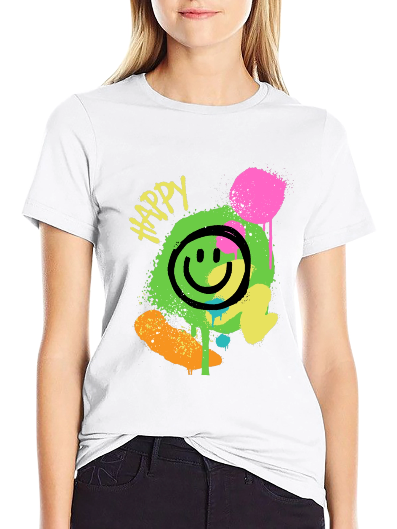 Happy Smiley Face Graphic Tee