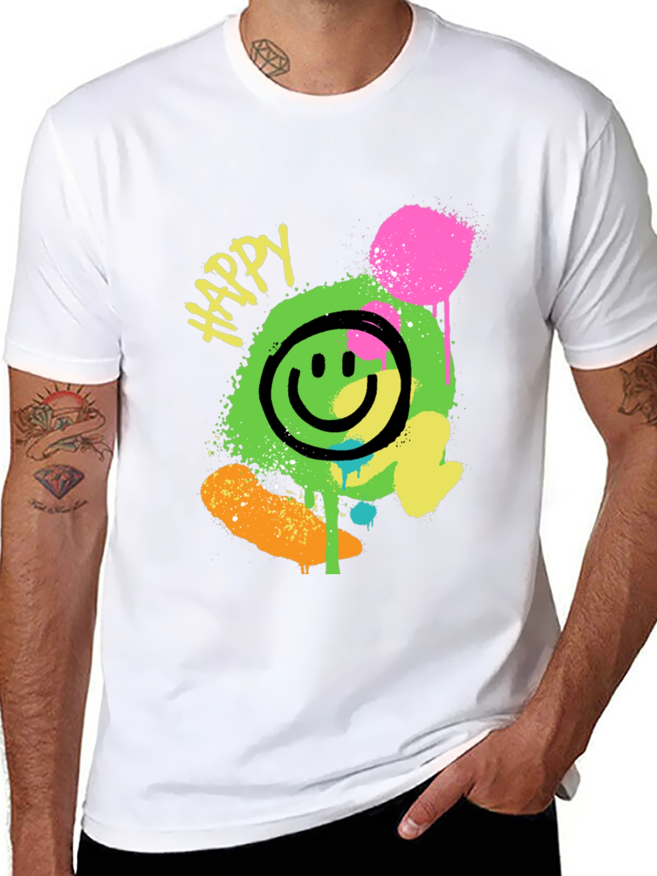 Happy Smiley Face Graphic Tee