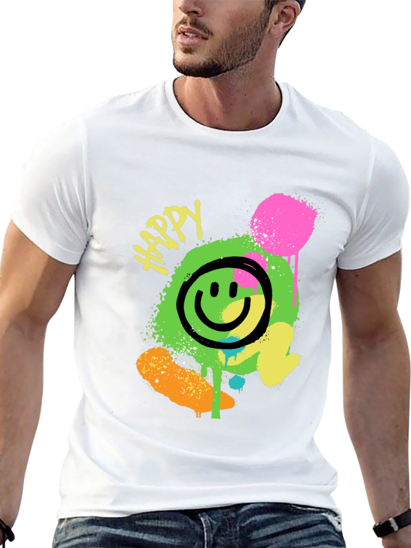 Happy Smiley Face Graphic Tee