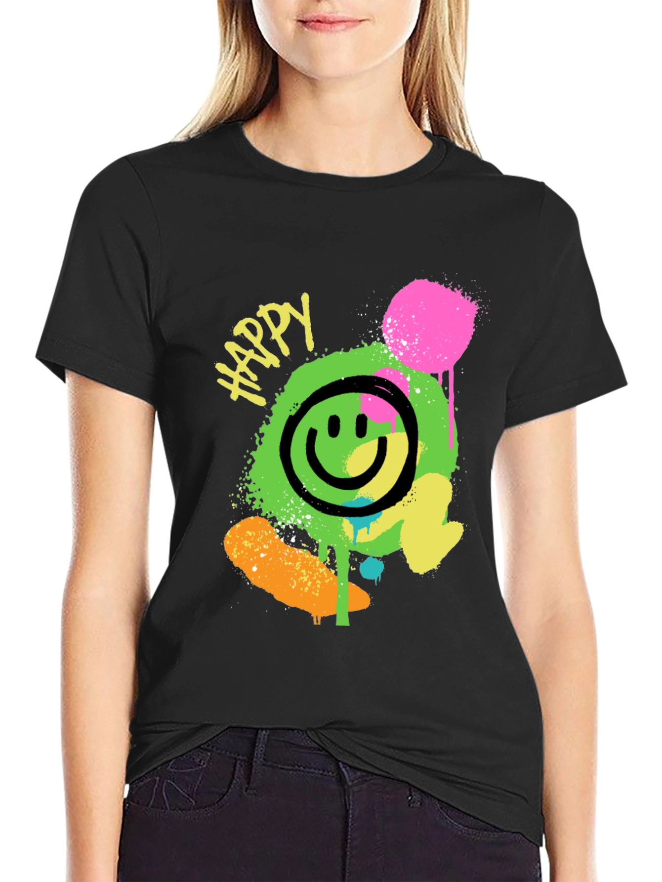 Happy Smiley Face Graphic Tee