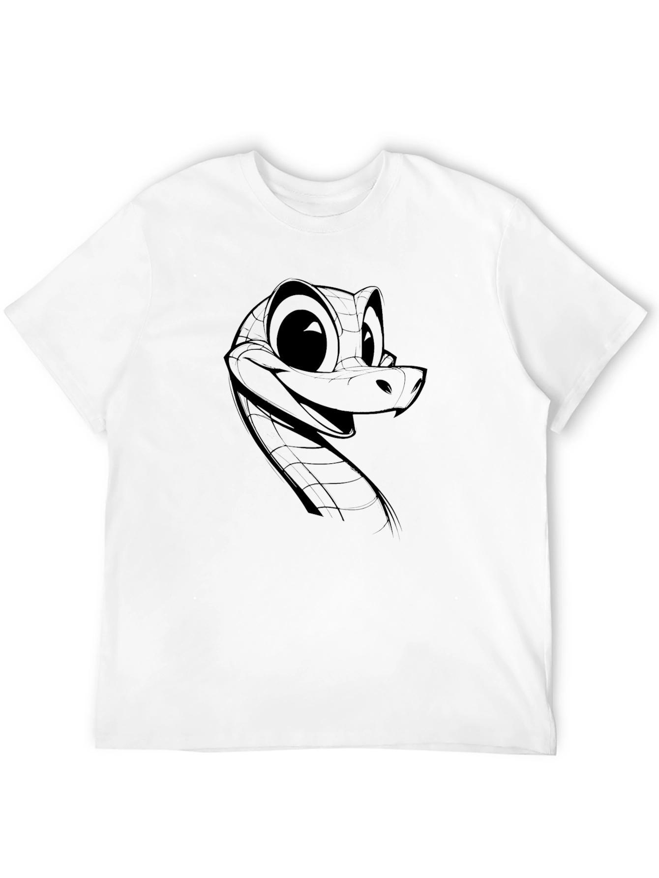 Cartoon Snake Graphic T-Shirt