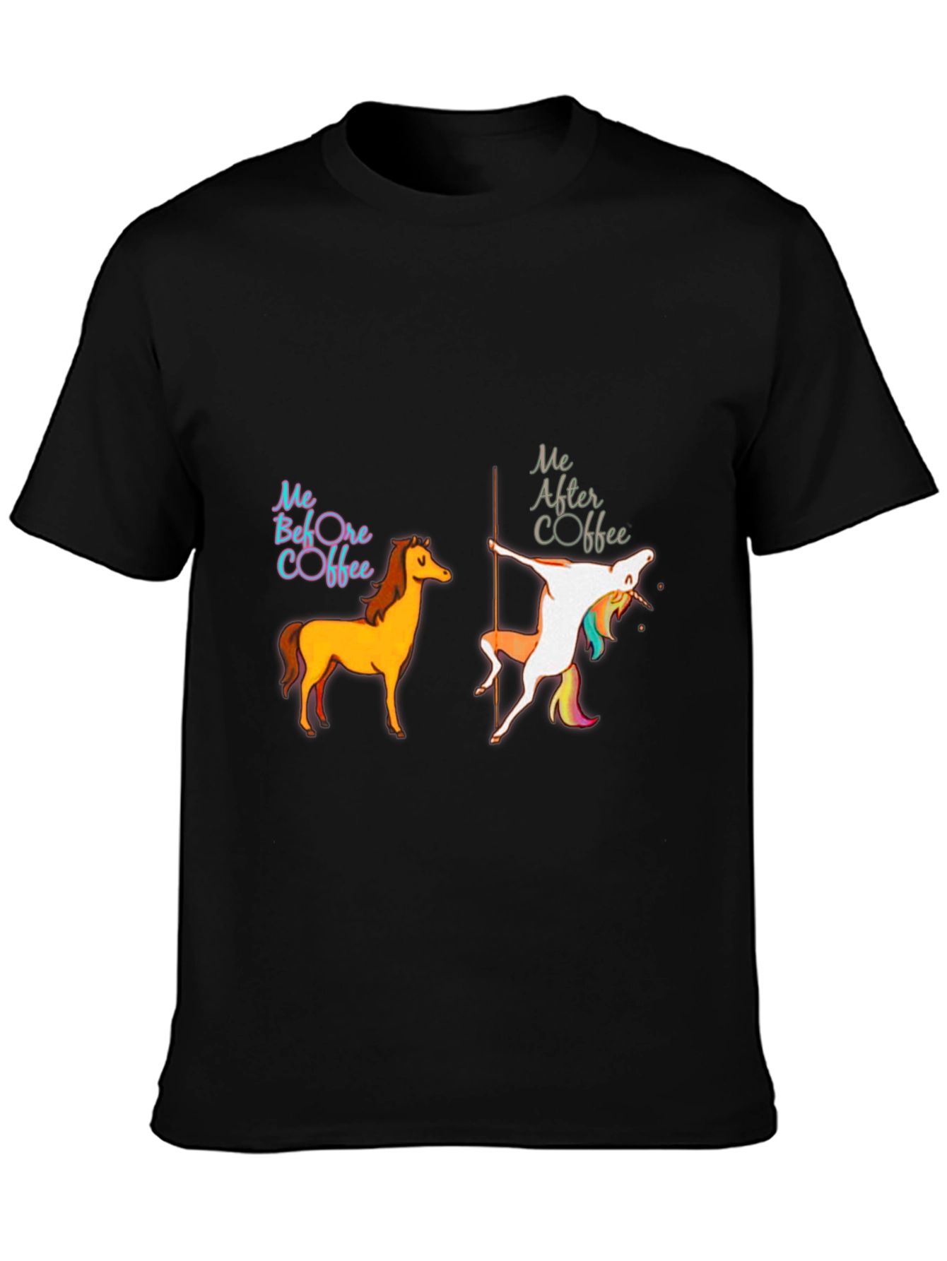 Funny Before & After Coffee Graphic T-Shirt