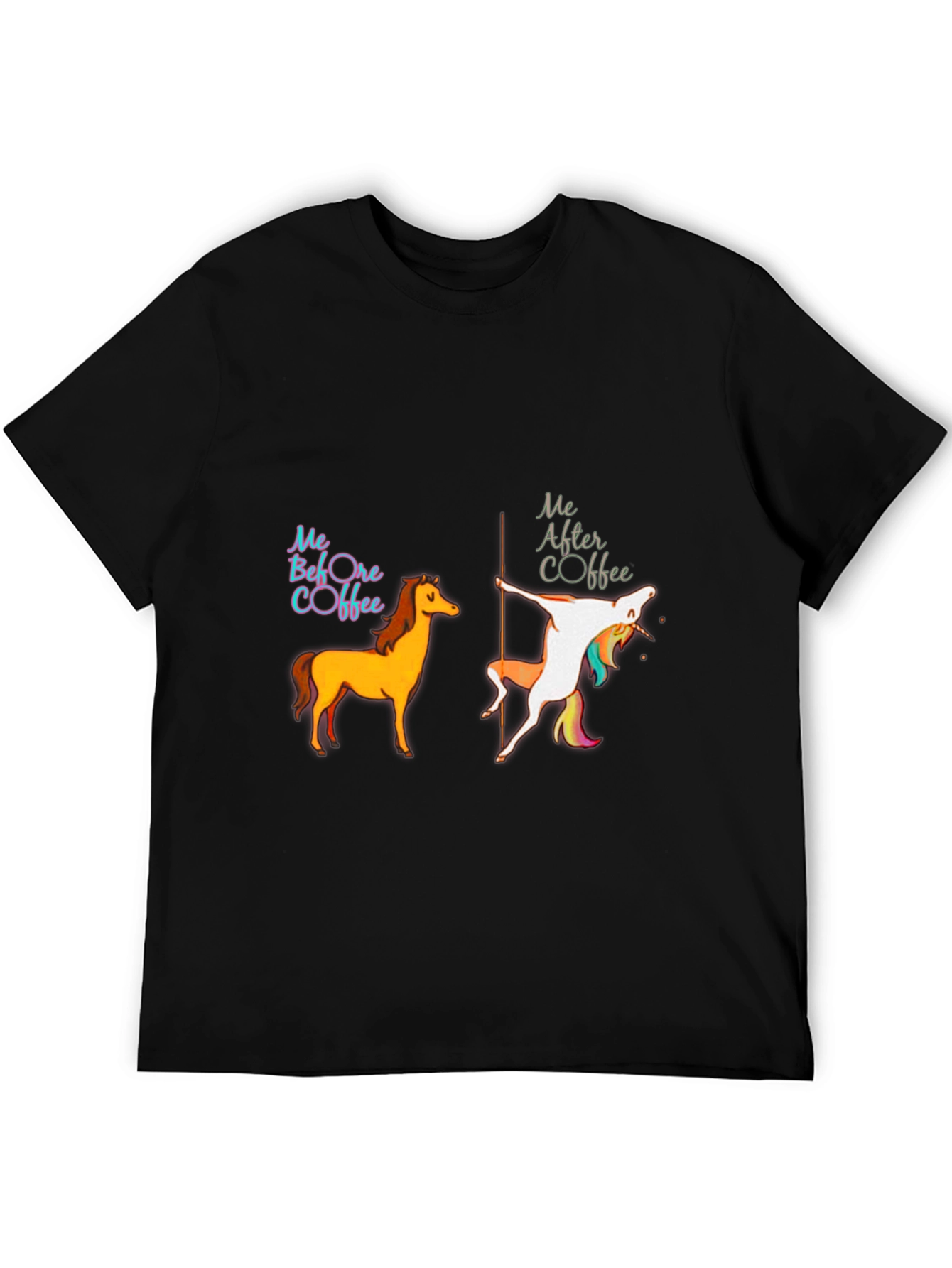 Funny Before & After Coffee Graphic T-Shirt
