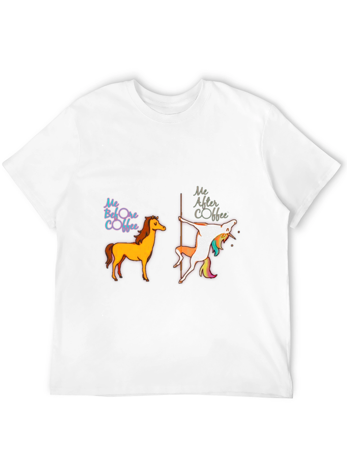 Funny Before & After Coffee Graphic T-Shirt