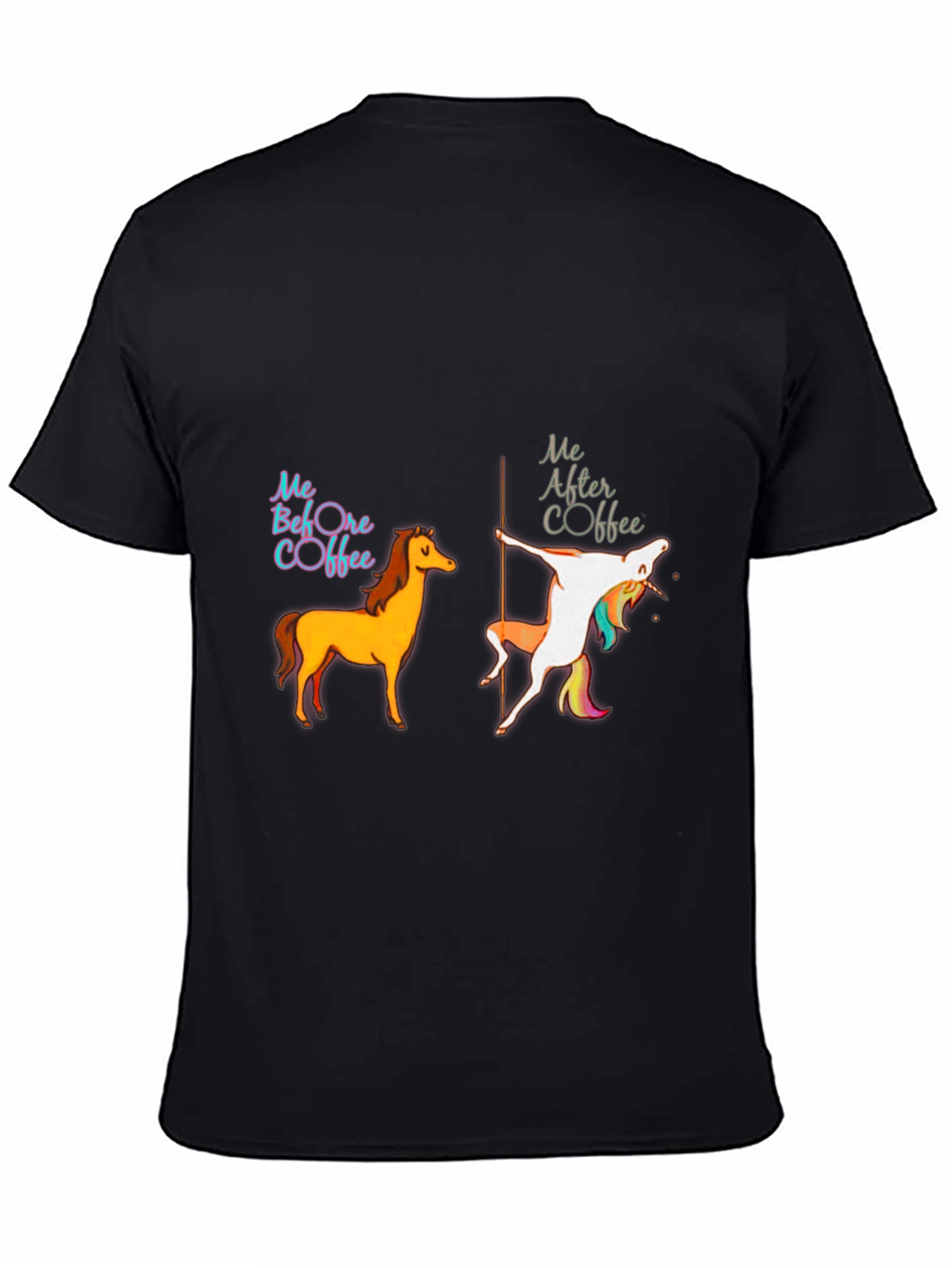 Funny Before & After Coffee Graphic T-Shirt