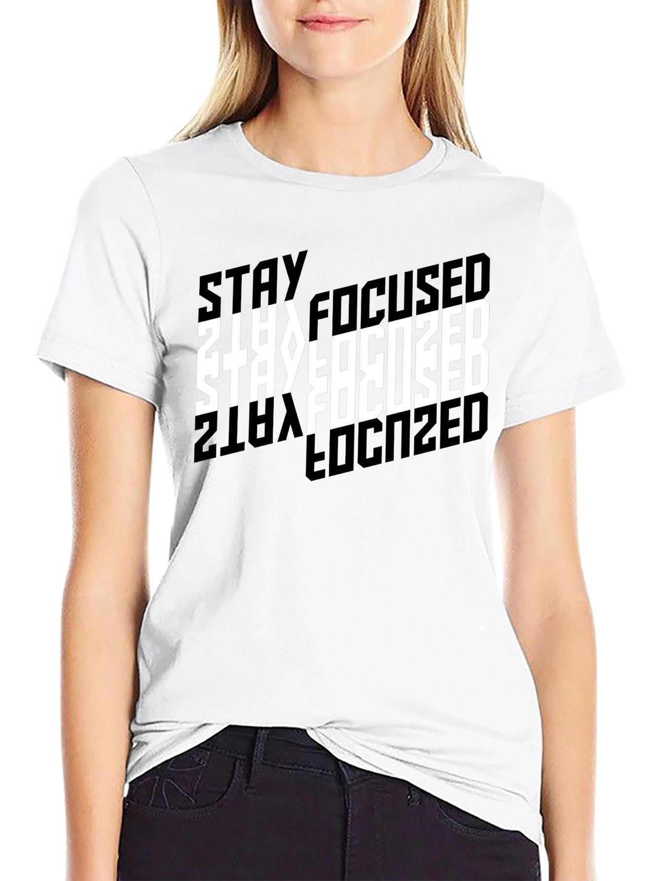 Stay Focused Black T-Shirt
