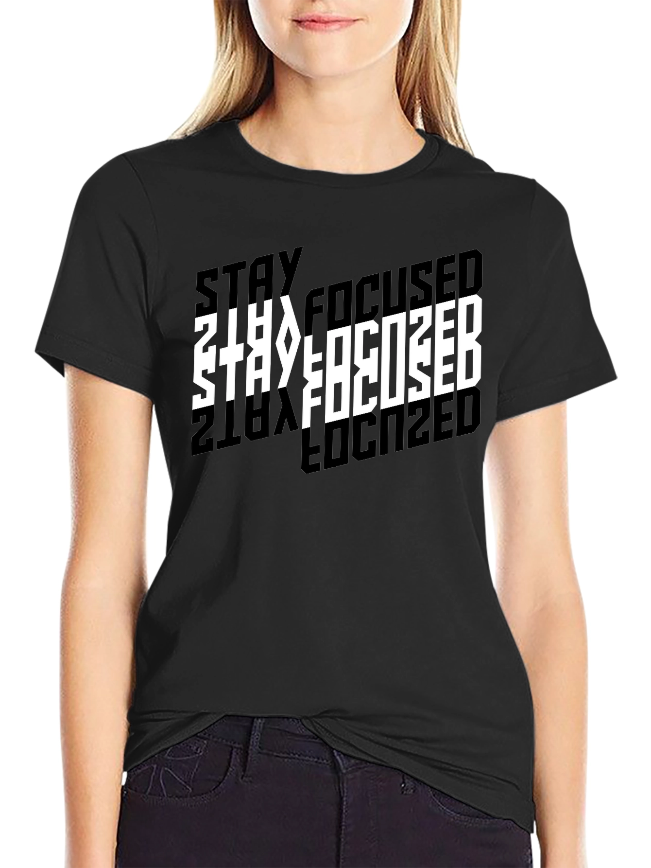 Stay Focused Black T-Shirt