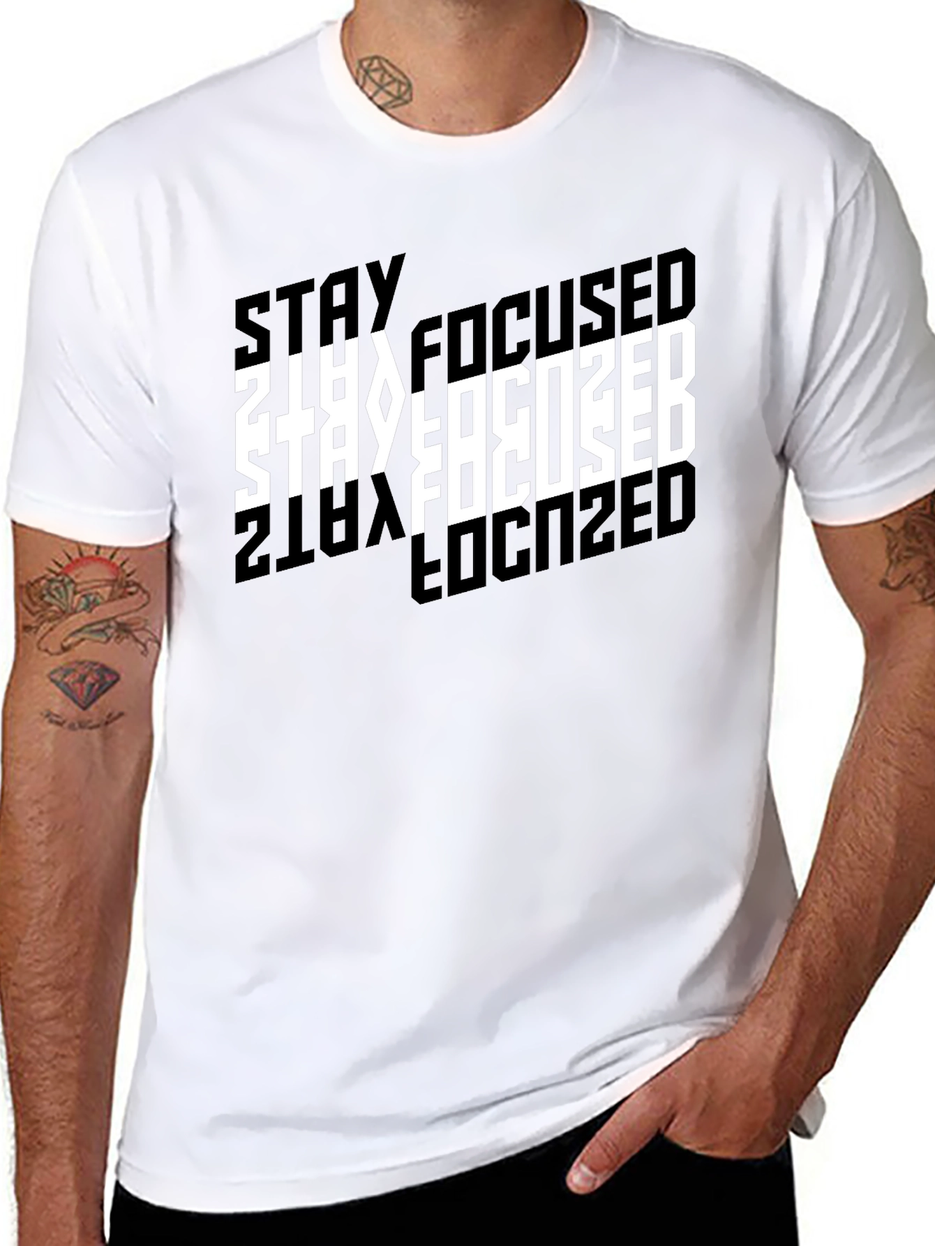 Stay Focused Black T-Shirt