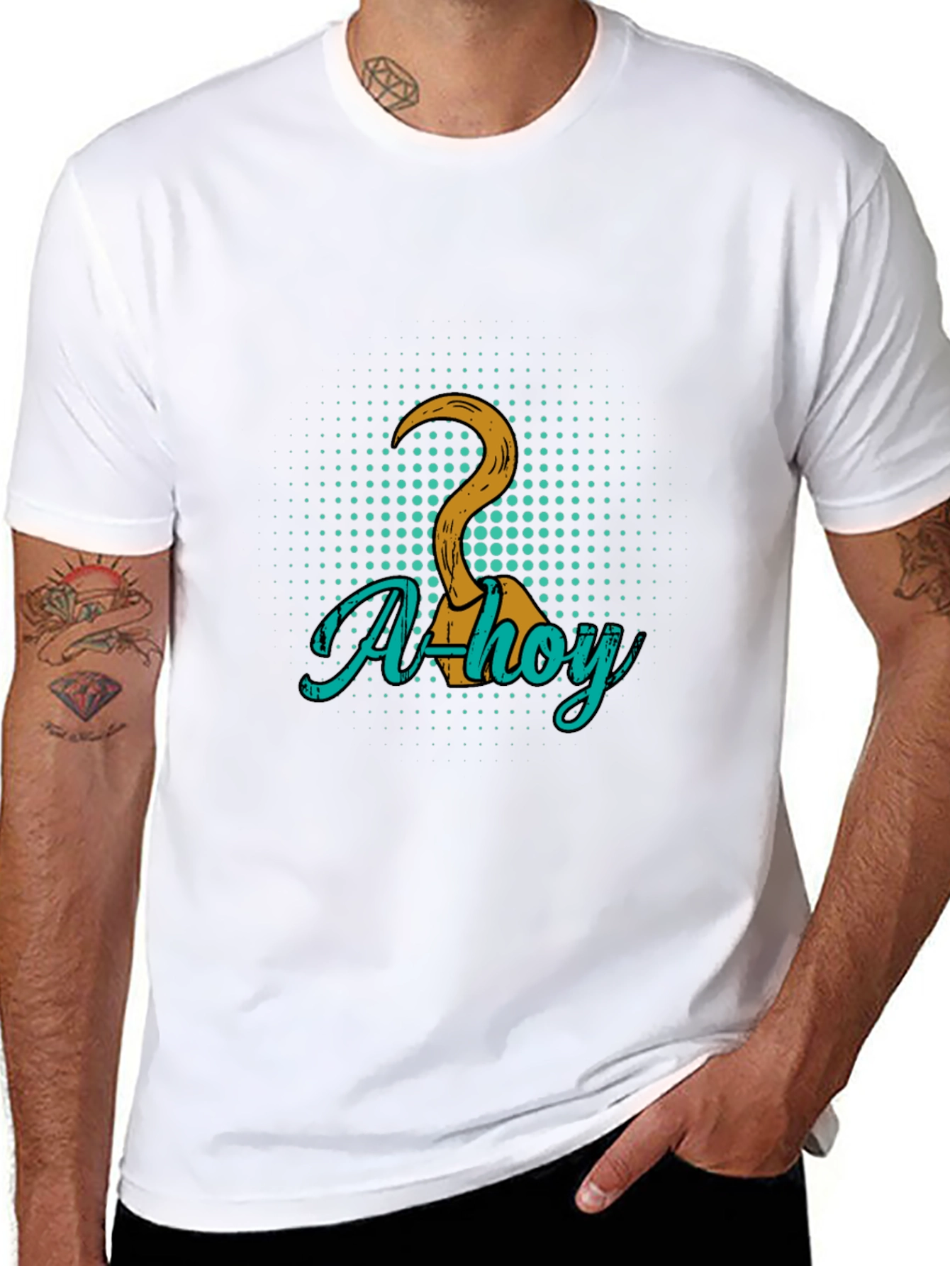 Ahoy Pirate Hook Graphic Tee