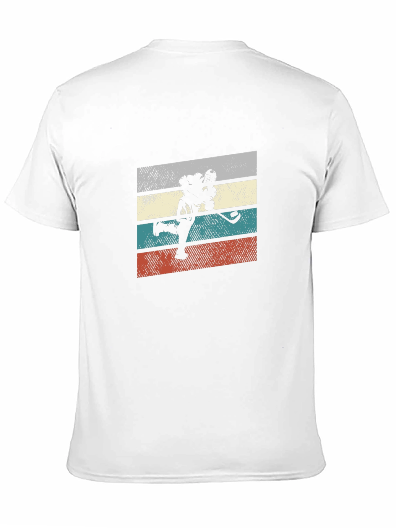 Retro Hockey Player T-Shirt - Black Graphic Tee