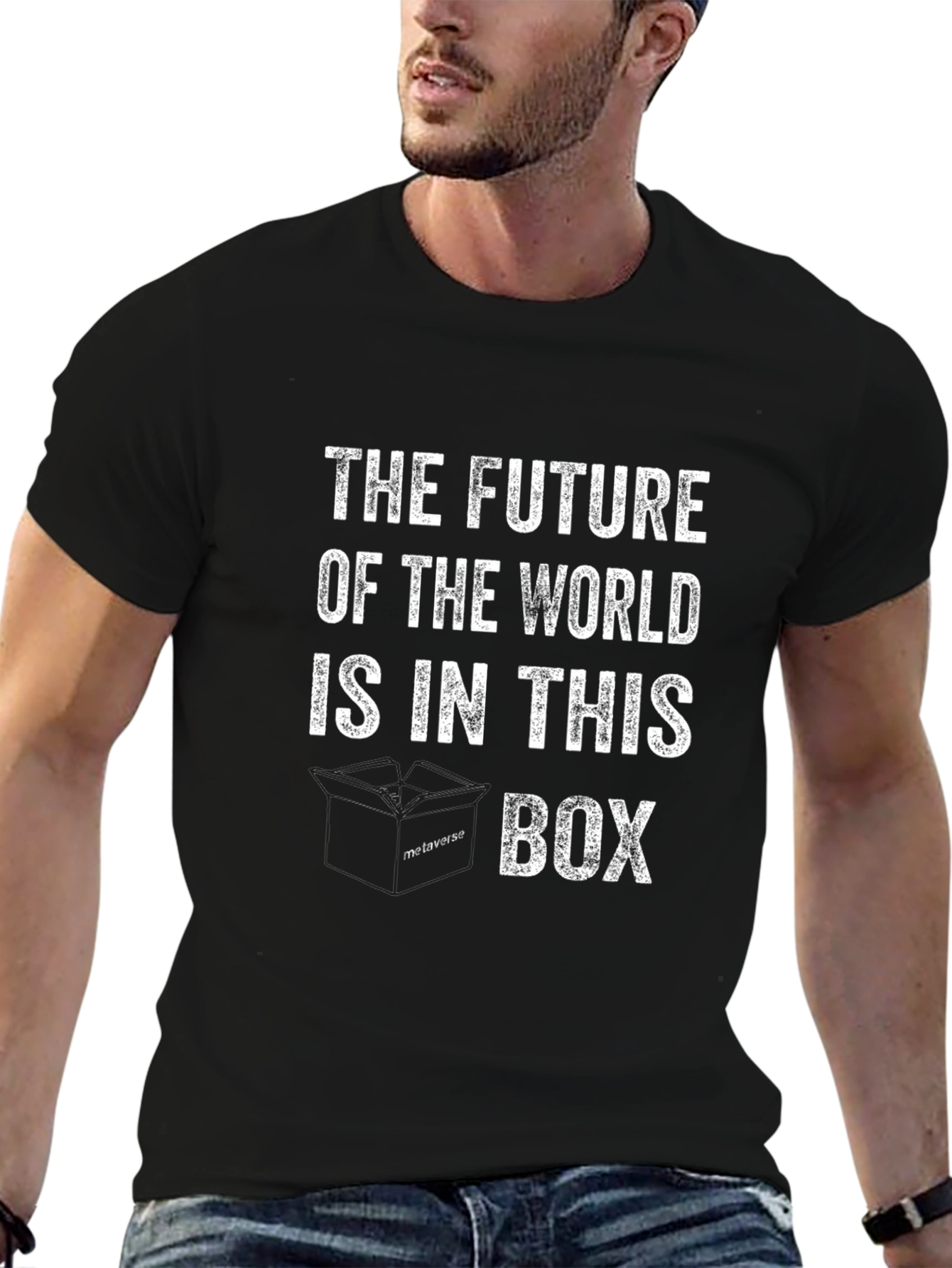 Future World Metaverse Box Graphic T-Shirt