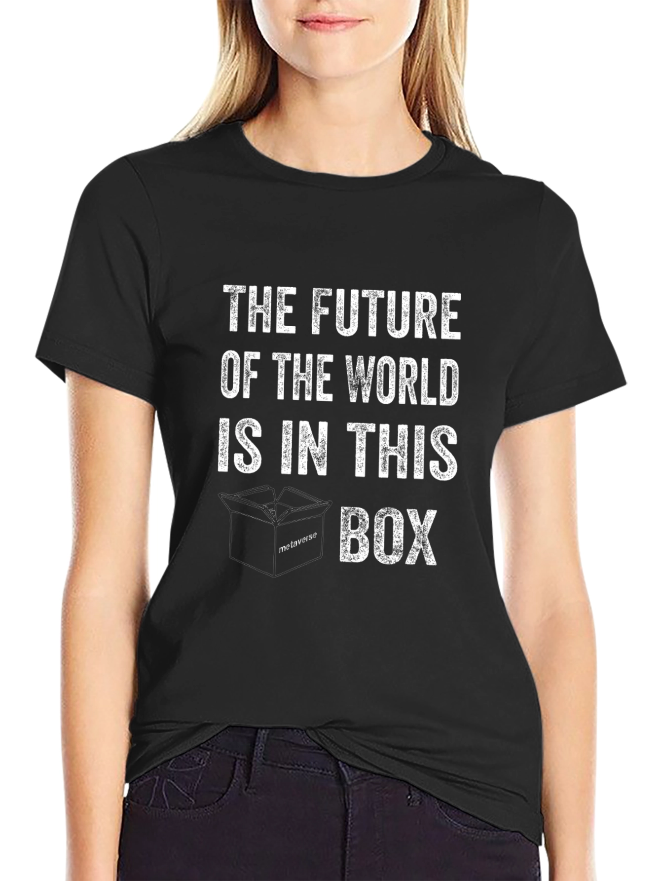 Future World Metaverse Box Graphic T-Shirt