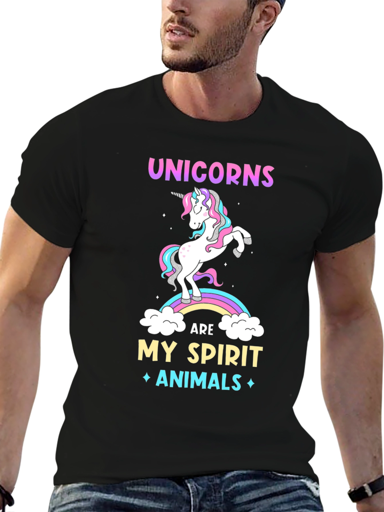 Unicorn Spirit Animal Graphic T-Shirt