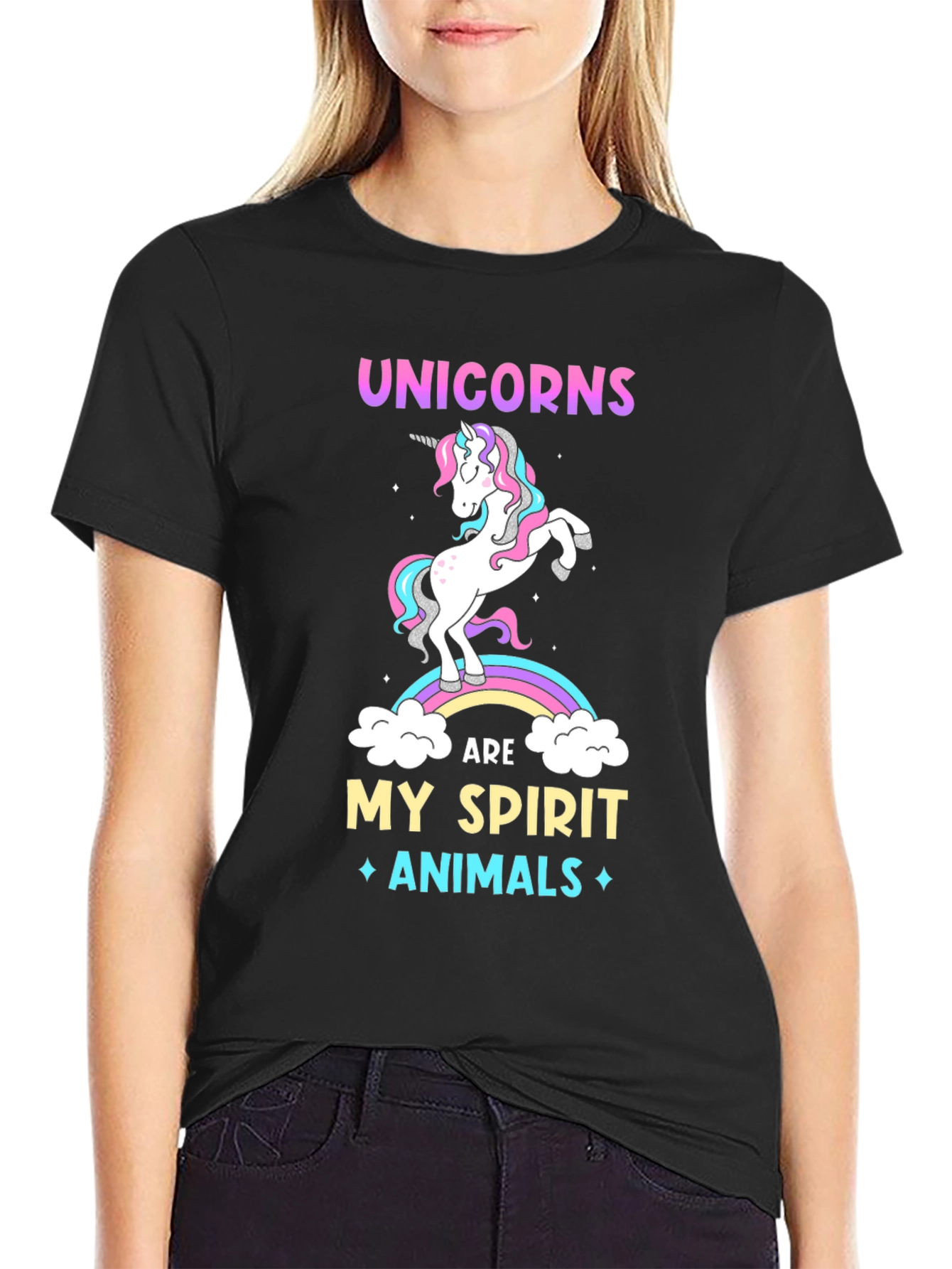 Unicorn Spirit Animal Graphic T-Shirt