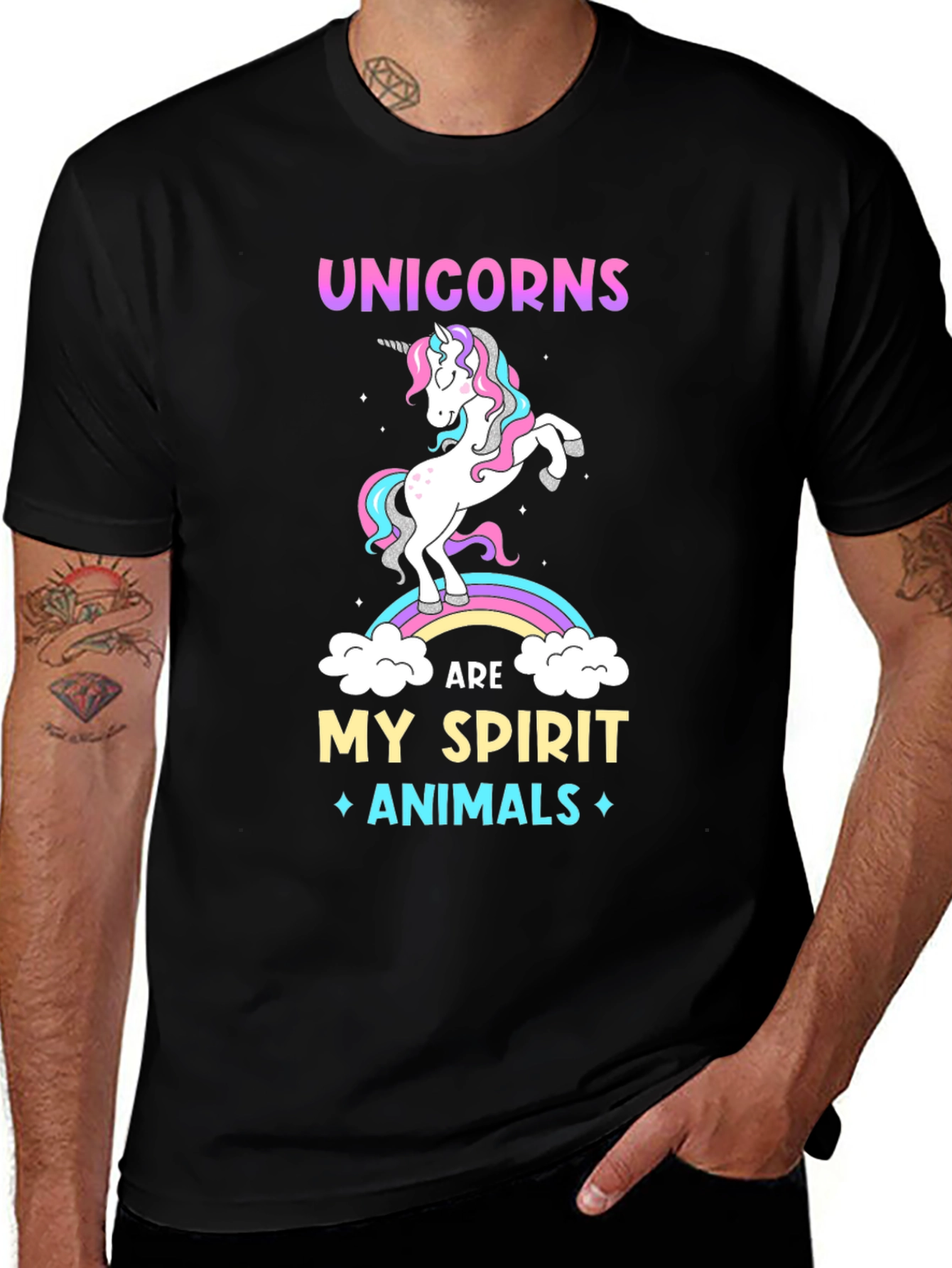 Unicorn Spirit Animal Graphic T-Shirt