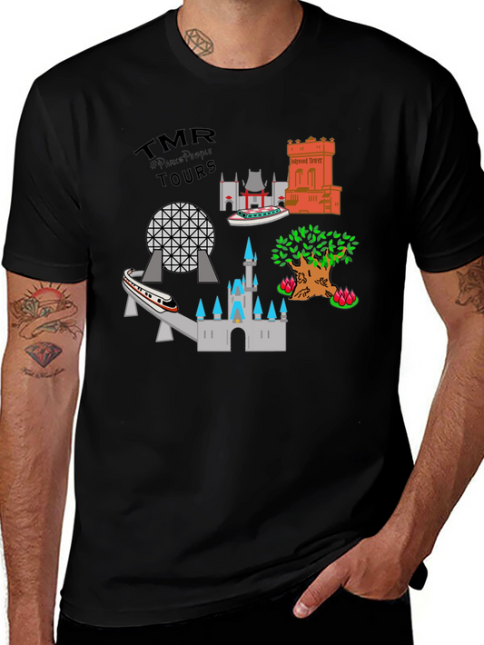 Disney Theme Park Tour Black Tee