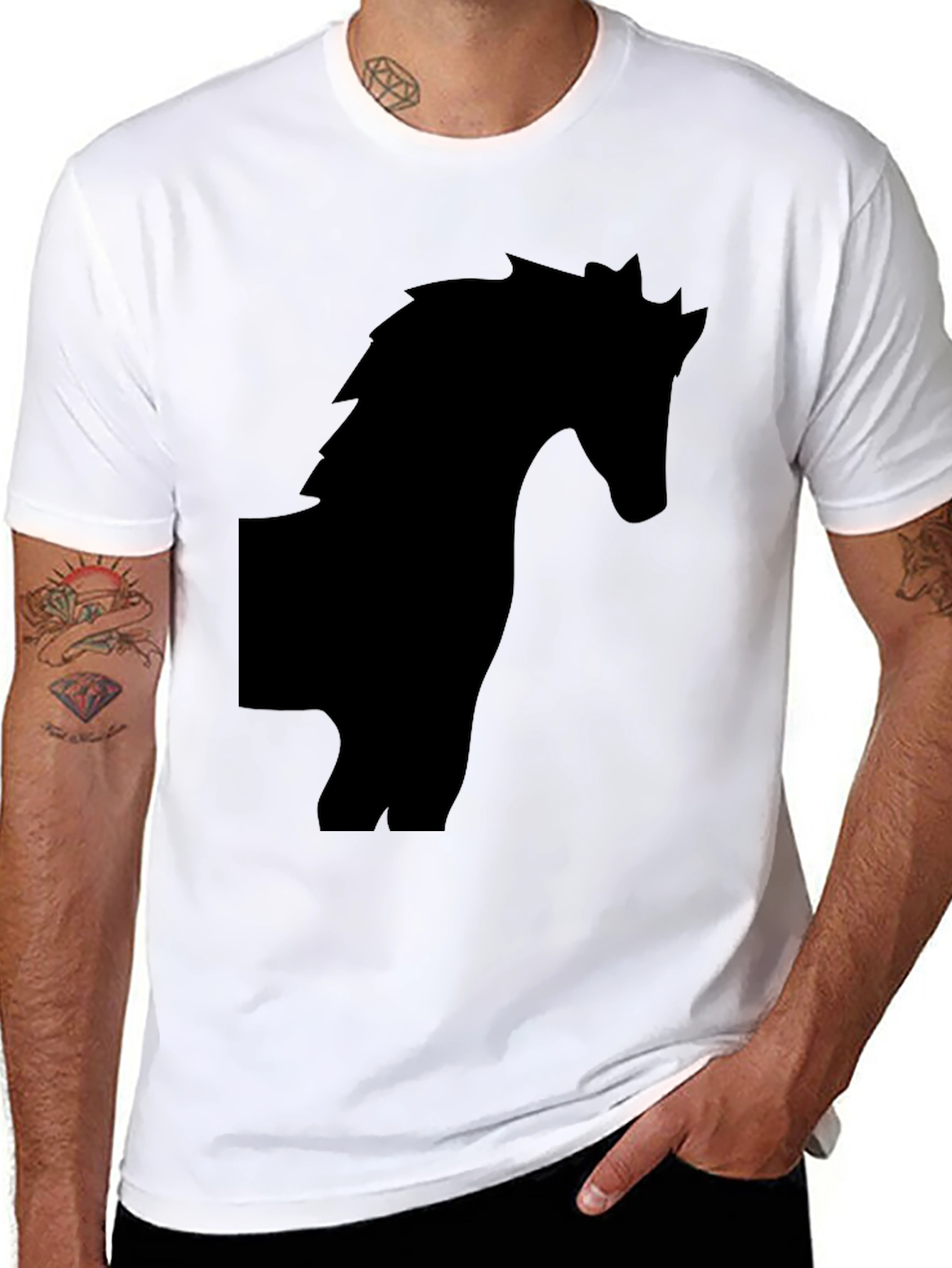 Black Horse Silhouette T-Shirt