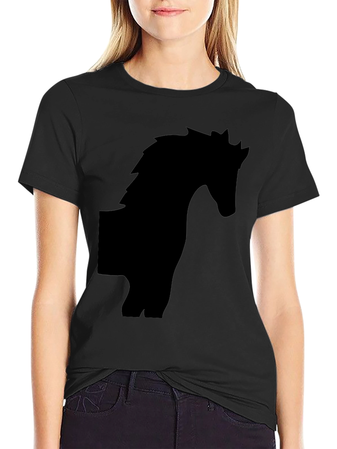 Black Horse Silhouette T-Shirt