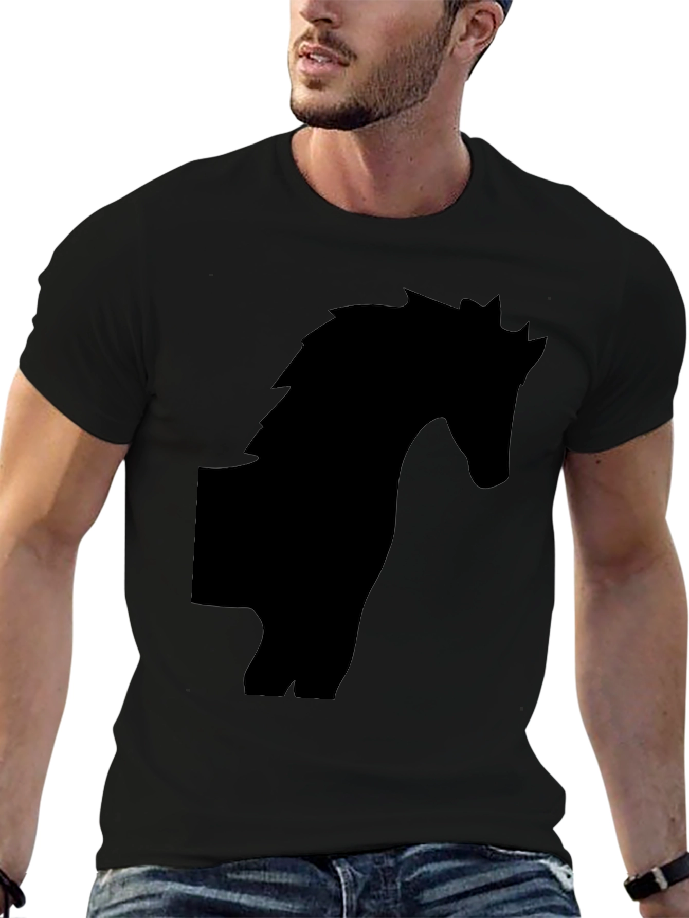 Black Horse Silhouette T-Shirt