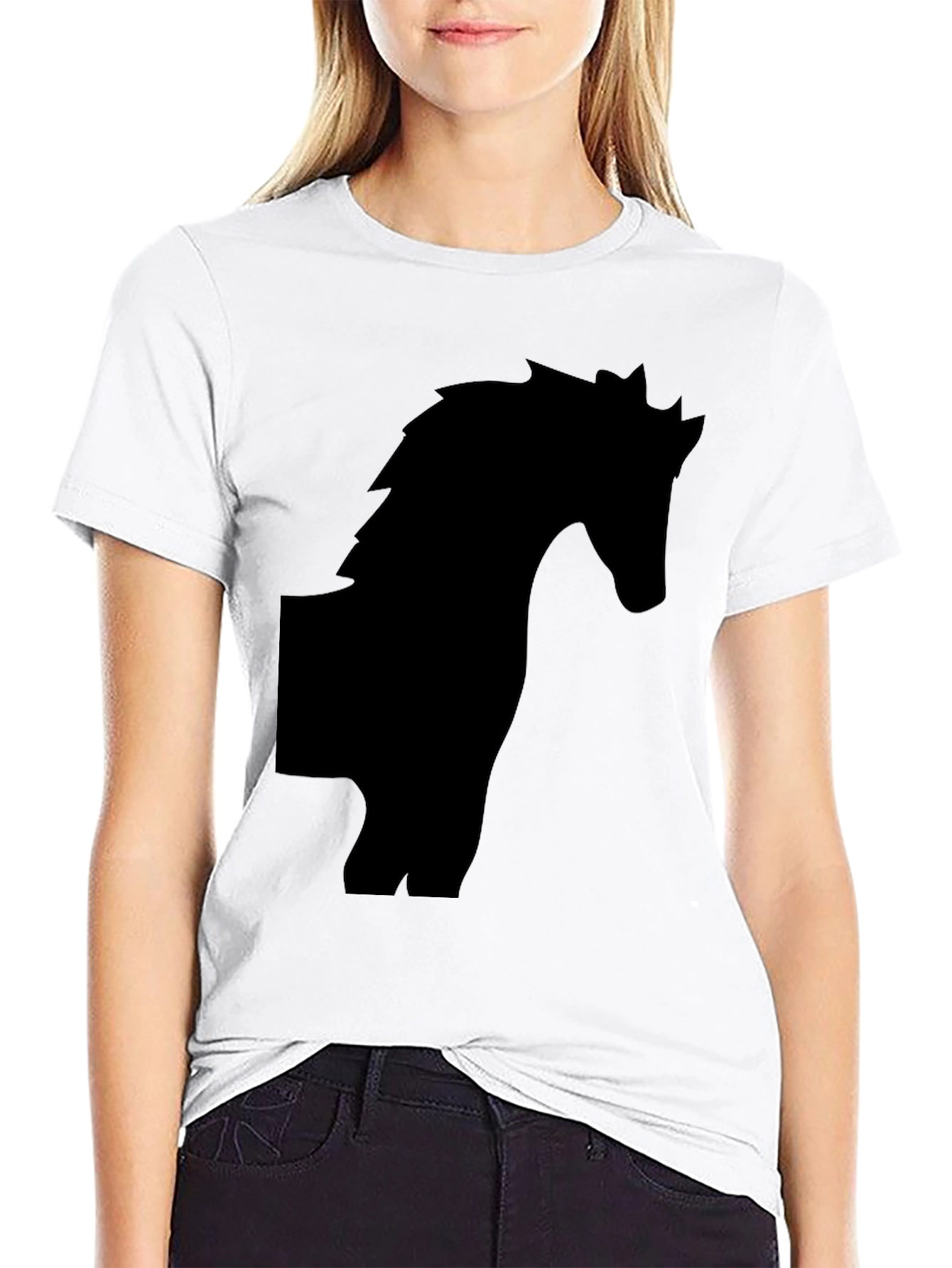 Black Horse Silhouette T-Shirt