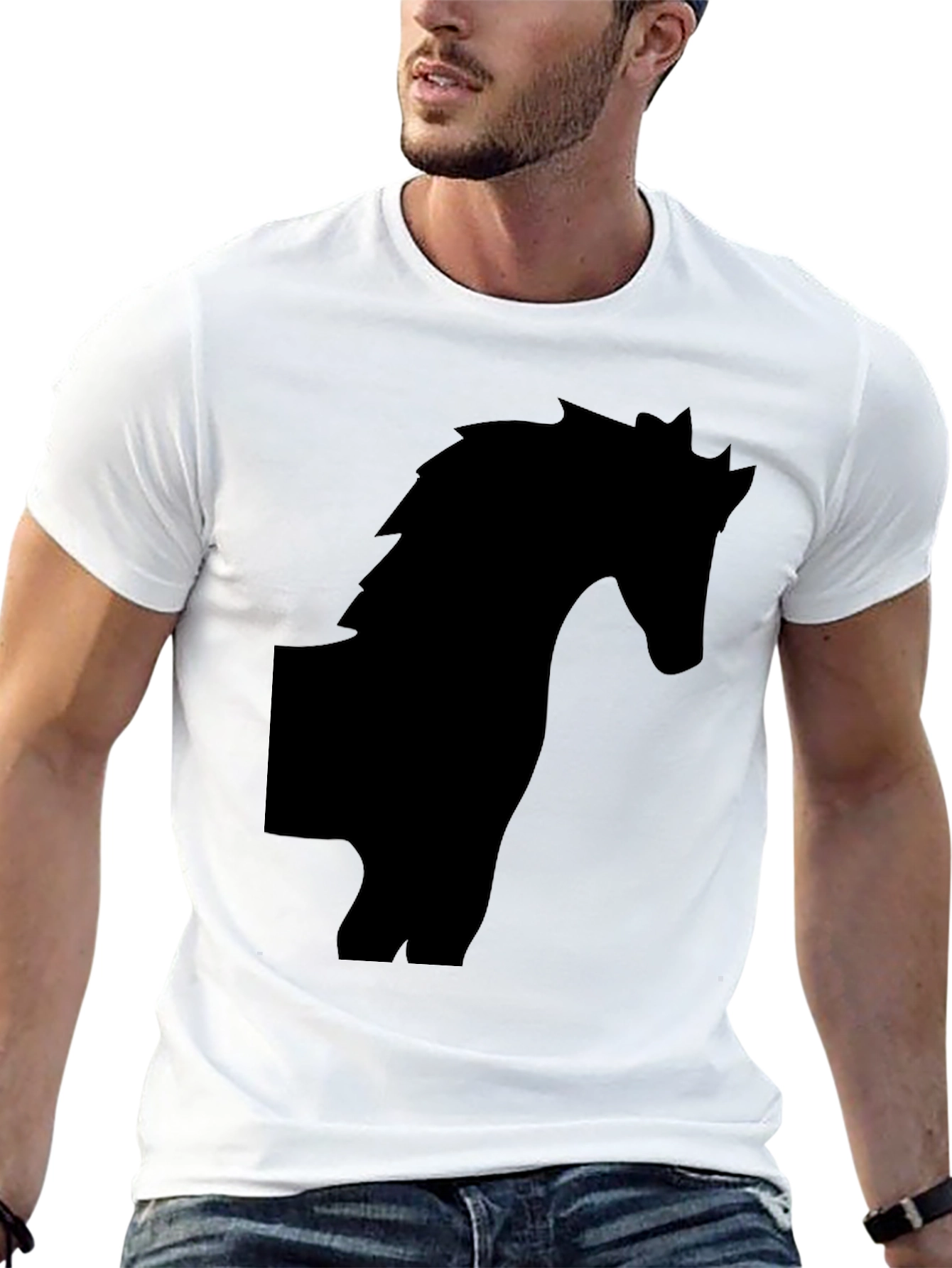 Black Horse Silhouette T-Shirt
