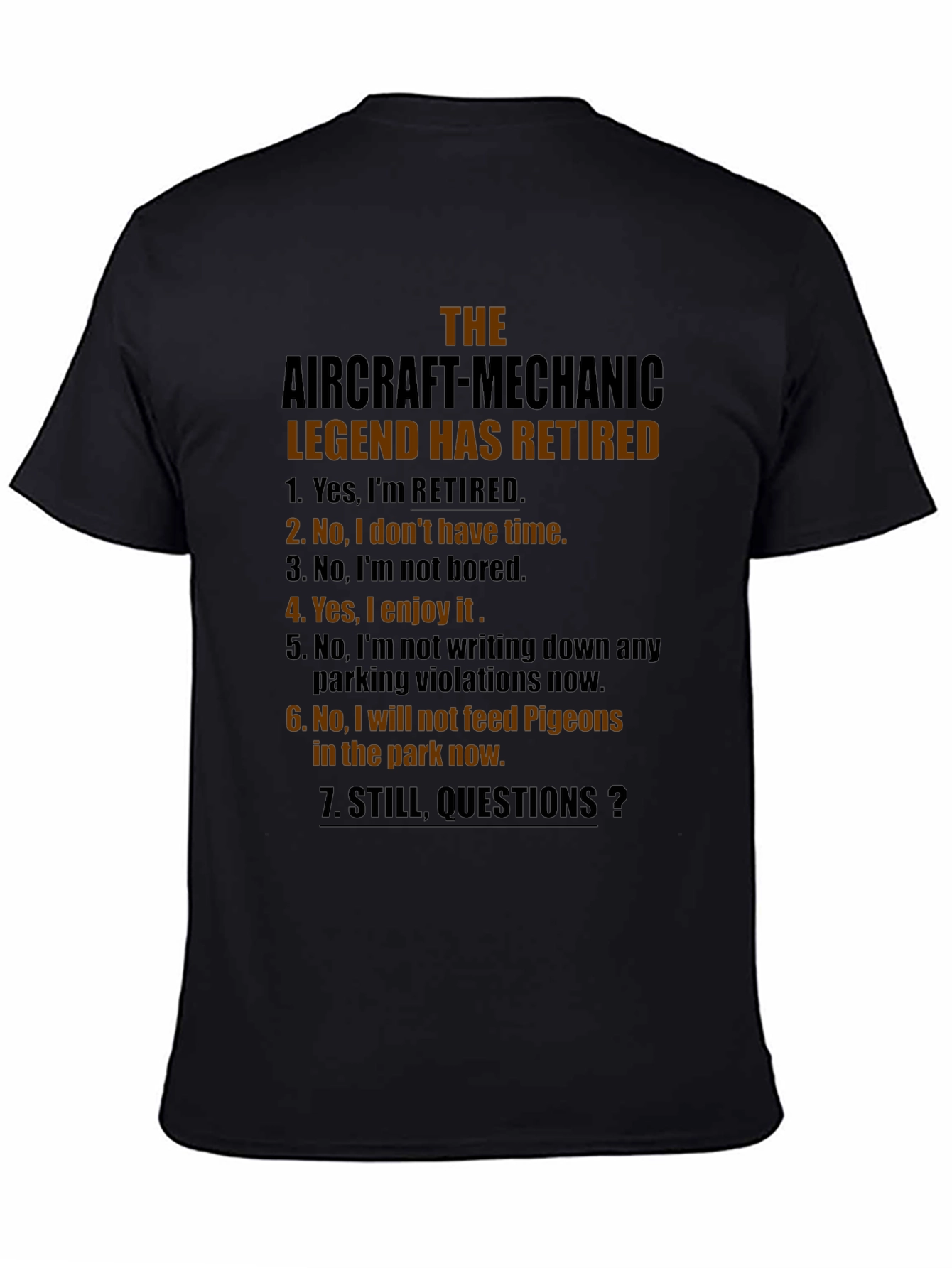 Retired Aircraft Mechanic Legend T-Shirt