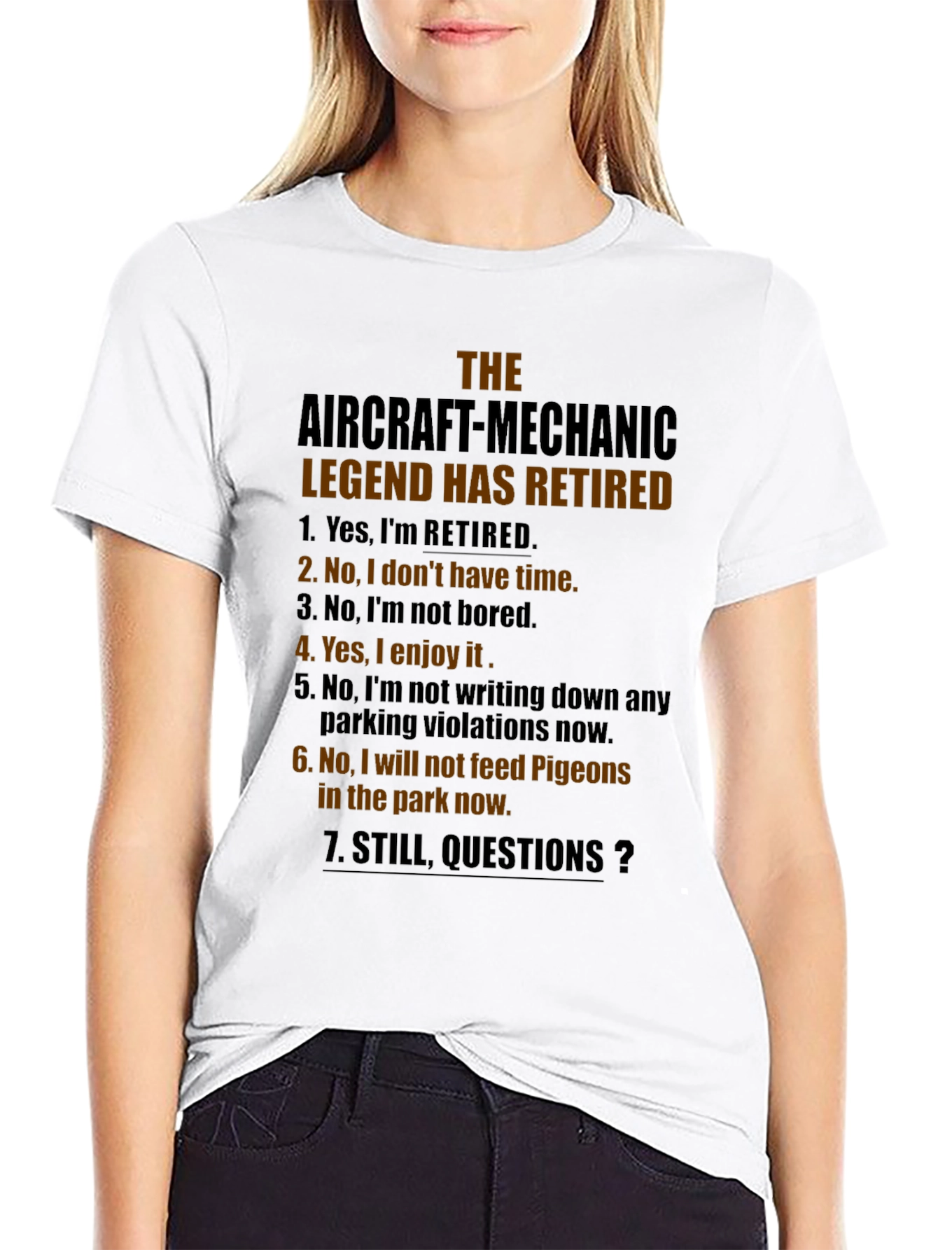 Retired Aircraft Mechanic Legend T-Shirt
