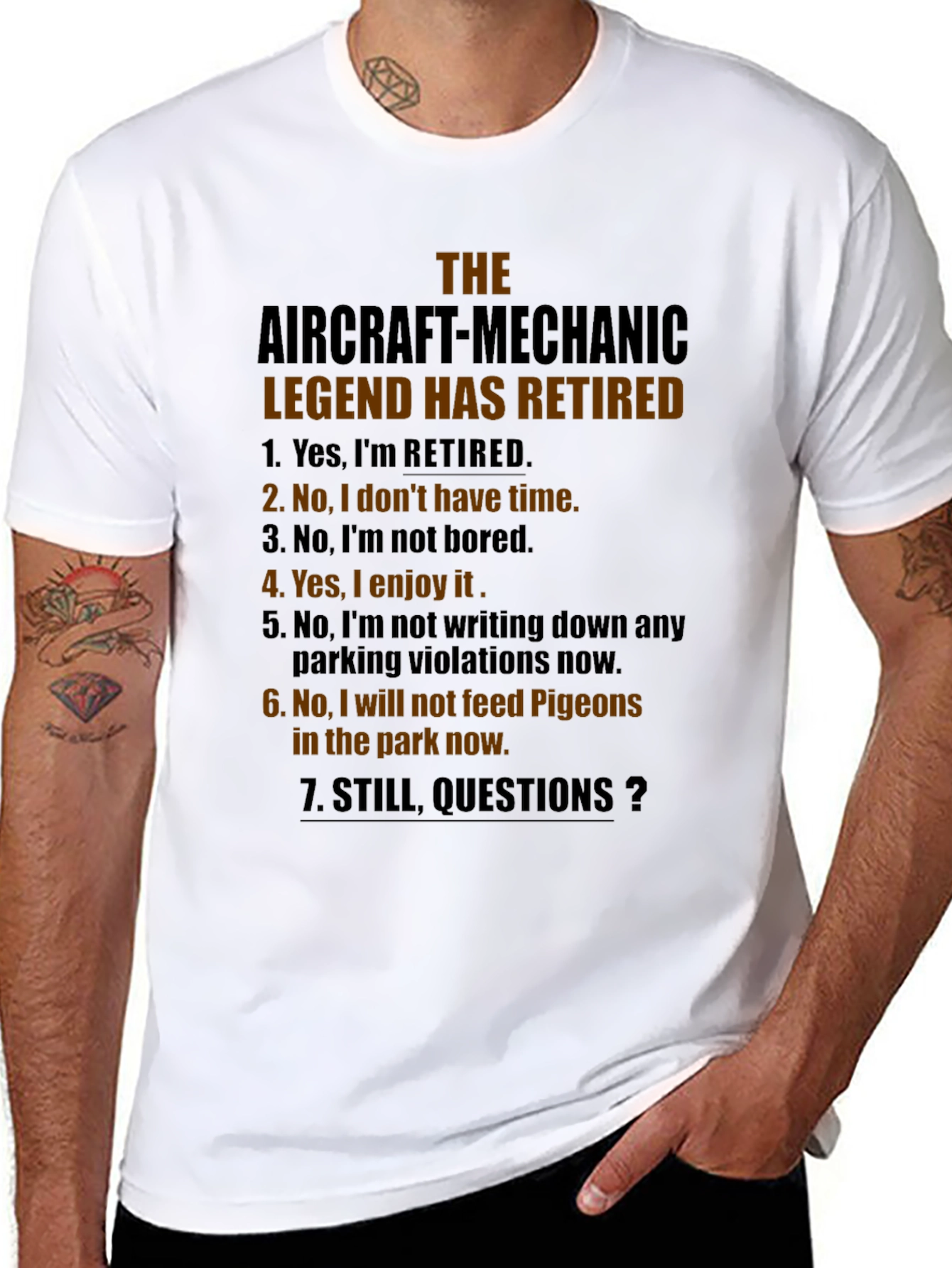 Retired Aircraft Mechanic Legend T-Shirt