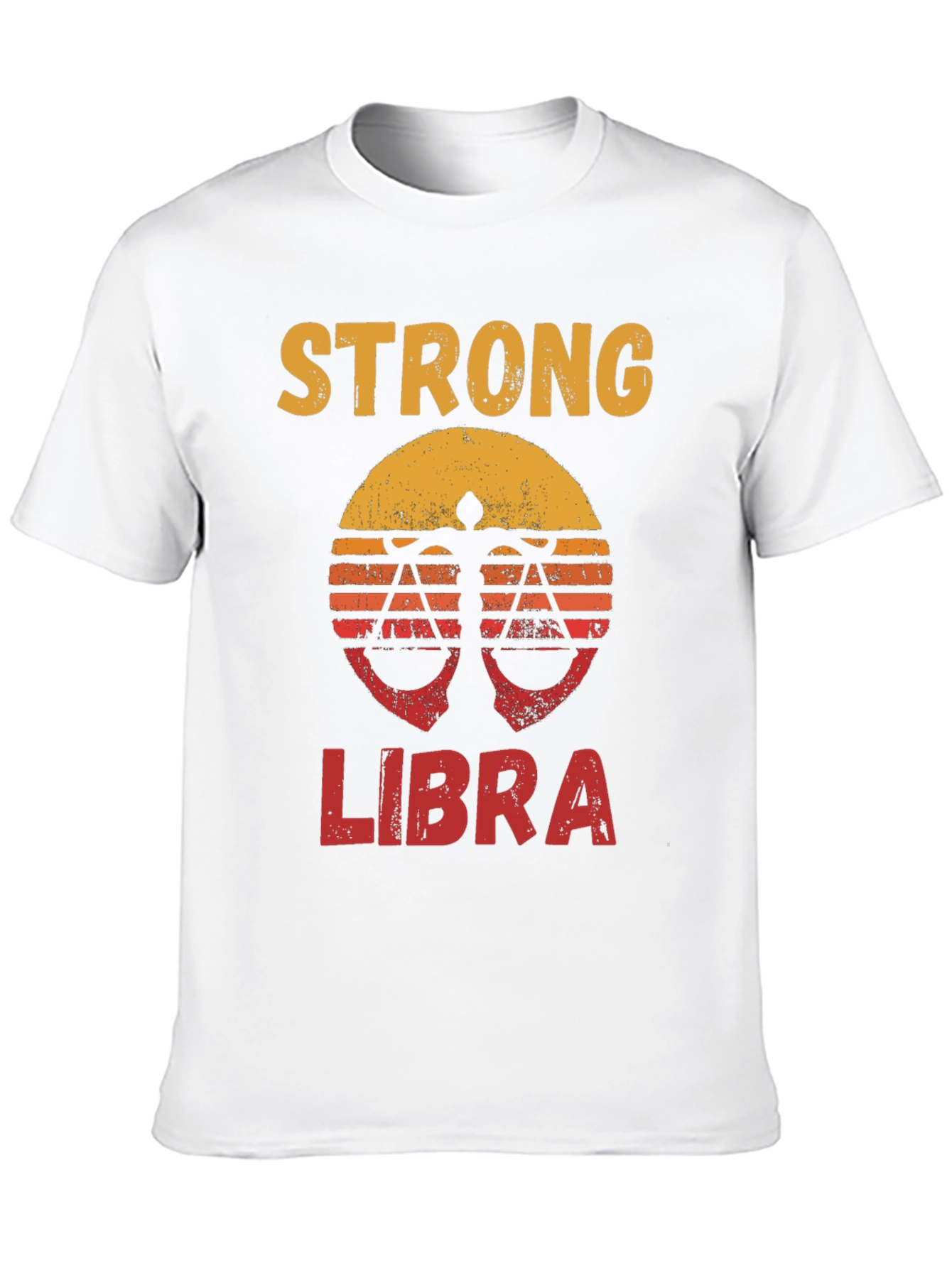 Strong Libra Zodiac T-Shirt - Black Tee