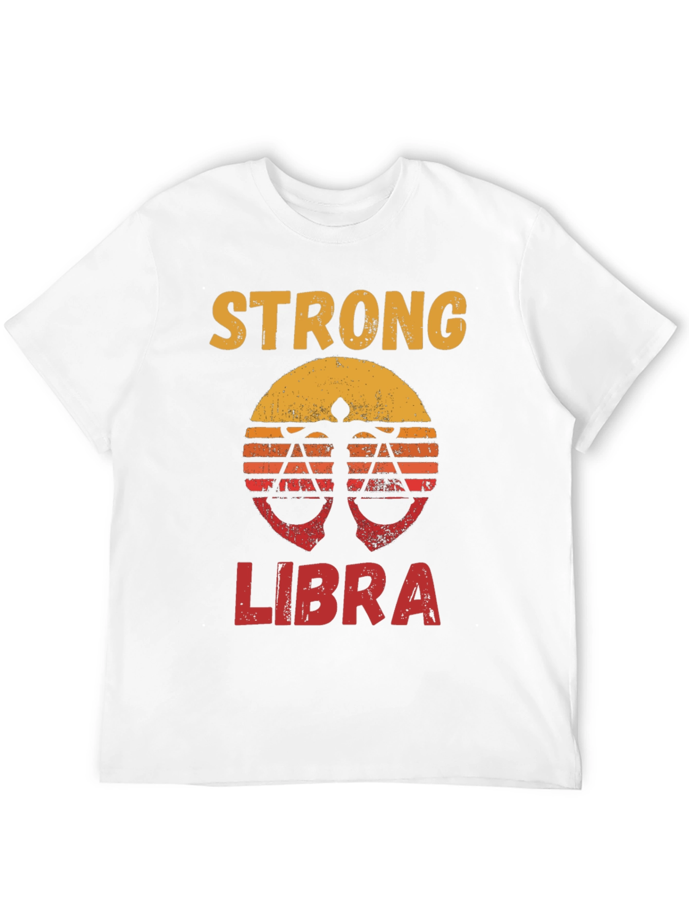 Strong Libra Zodiac T-Shirt - Black Tee