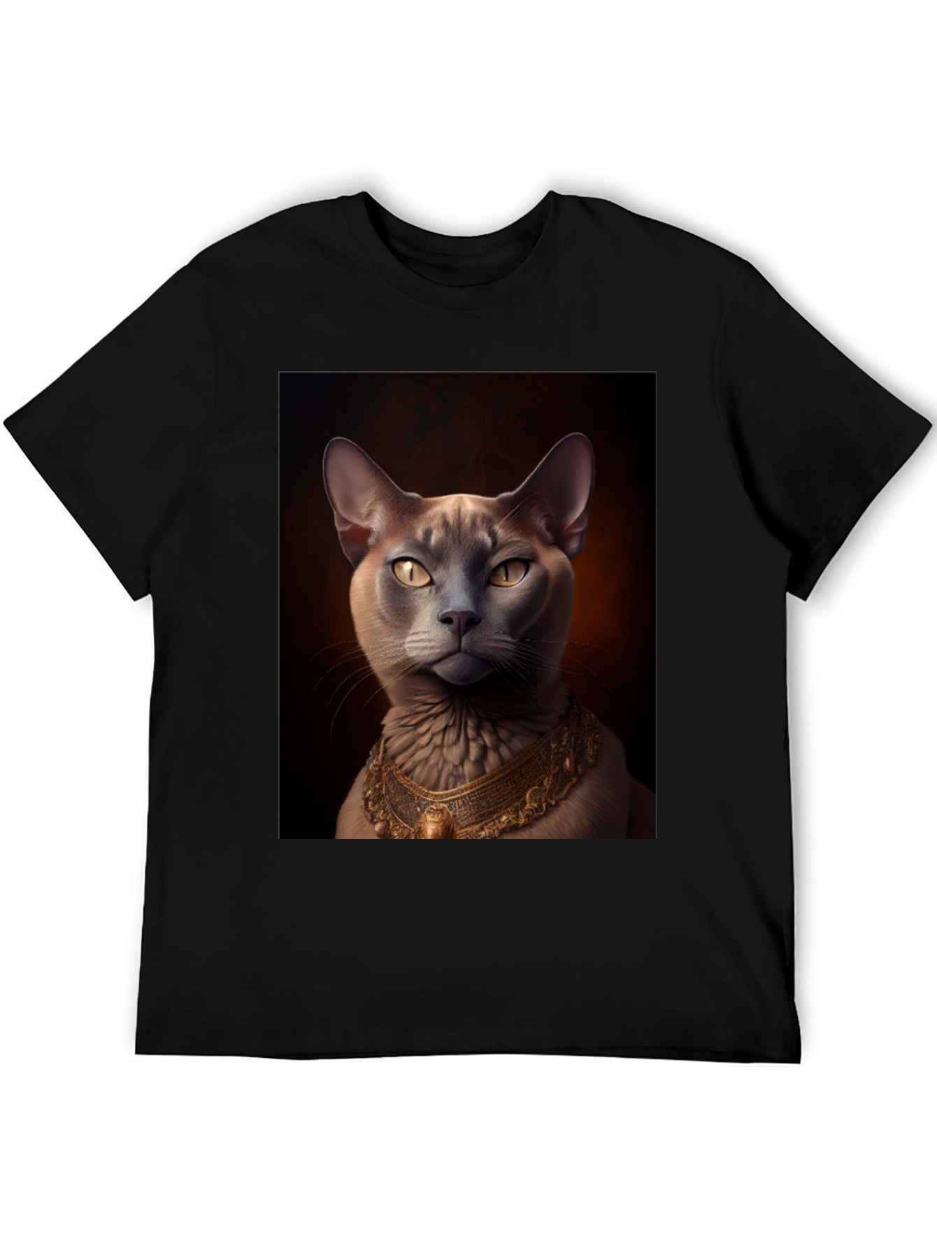 Royal Cat Graphic Tee - Black T-Shirt