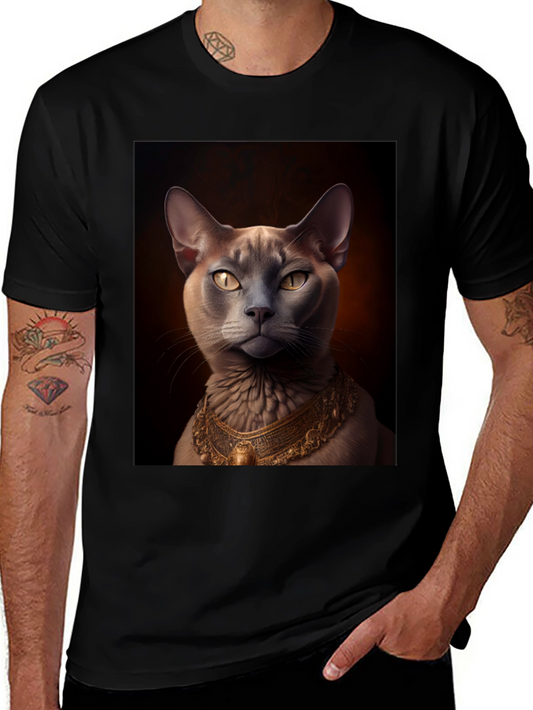Royal Cat Graphic Tee - Black T-Shirt