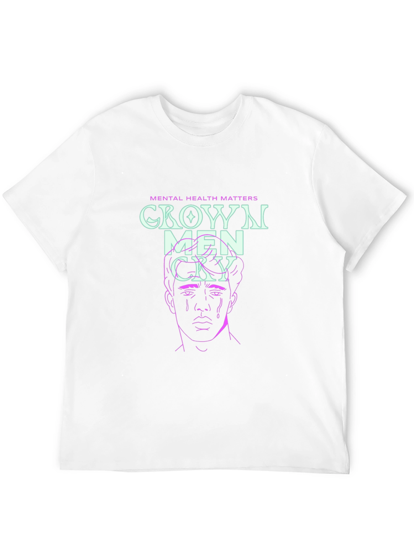 Crown Men Cry T-Shirt - Mental Health Awareness