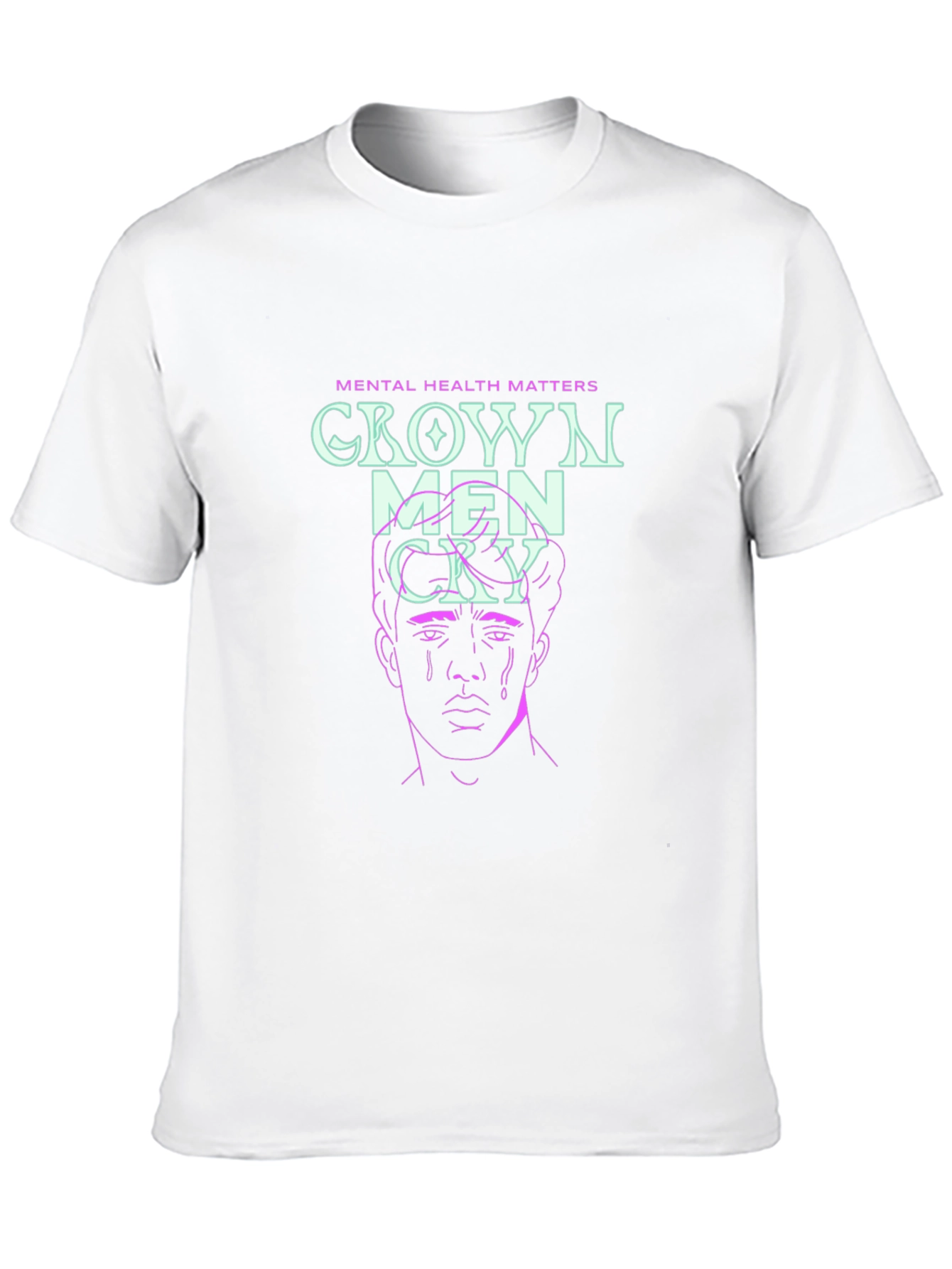 Crown Men Cry T-Shirt - Mental Health Awareness