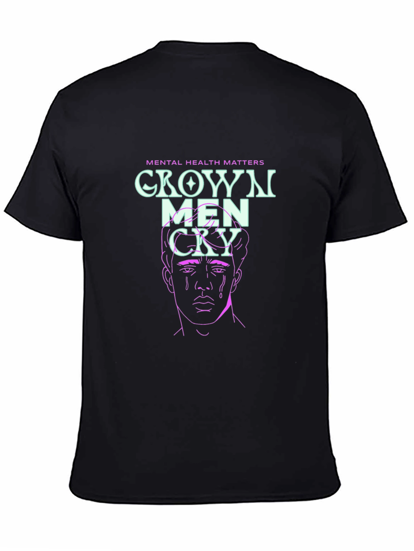 Crown Men Cry T-Shirt - Mental Health Awareness